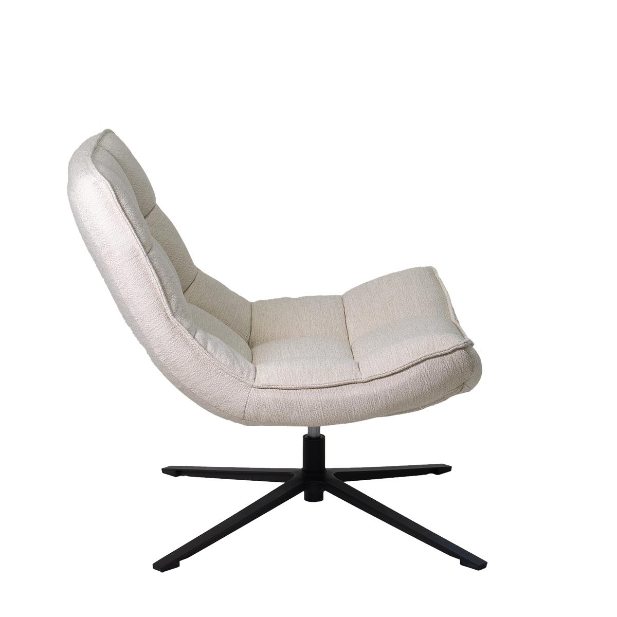 Giga Meubel - Draaifauteuil Stof|Textiel - Beige - 86x74x84cm - Mattis