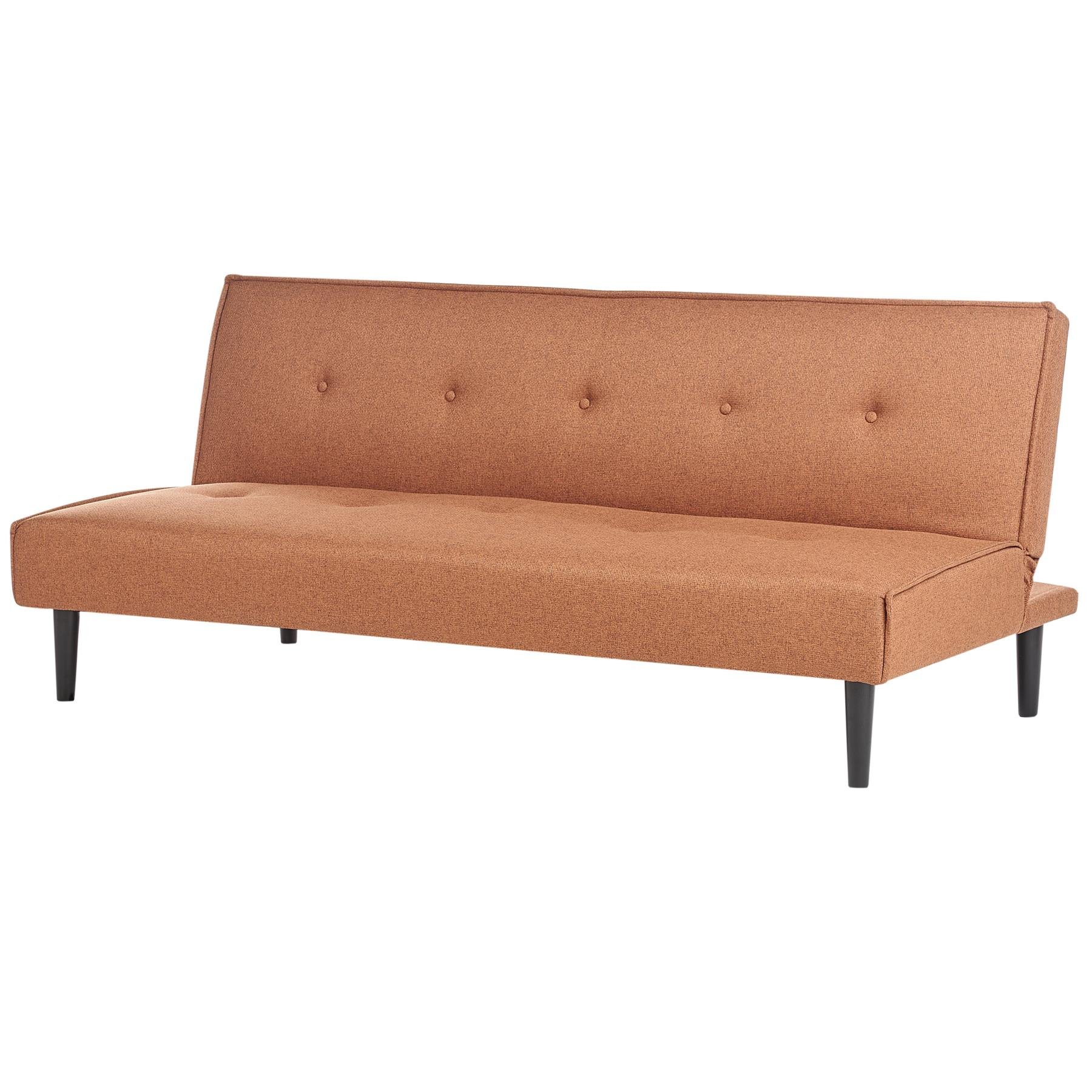 Beliani - VISBY - Slaapbank 3-zits - Goudbruin - Polyester
