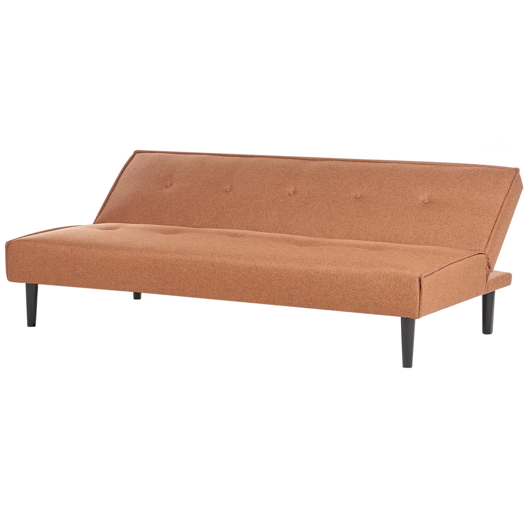 Beliani - VISBY - Slaapbank 3-zits - Goudbruin - Polyester