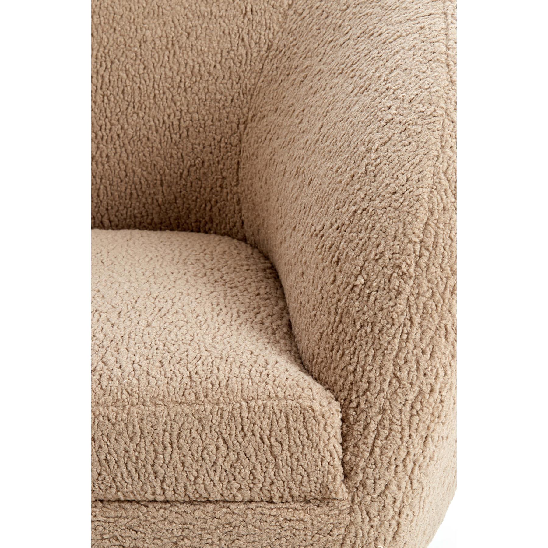 Light&living Bank 160x72x79 cm ALMOND teddy zand+hout zwart