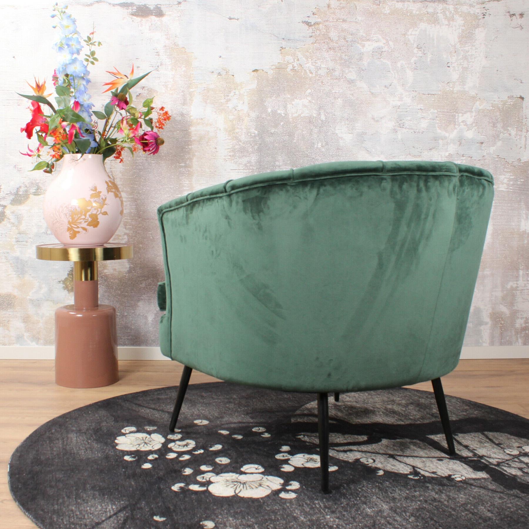 DS4U Norah fauteuil velvet donkergroen