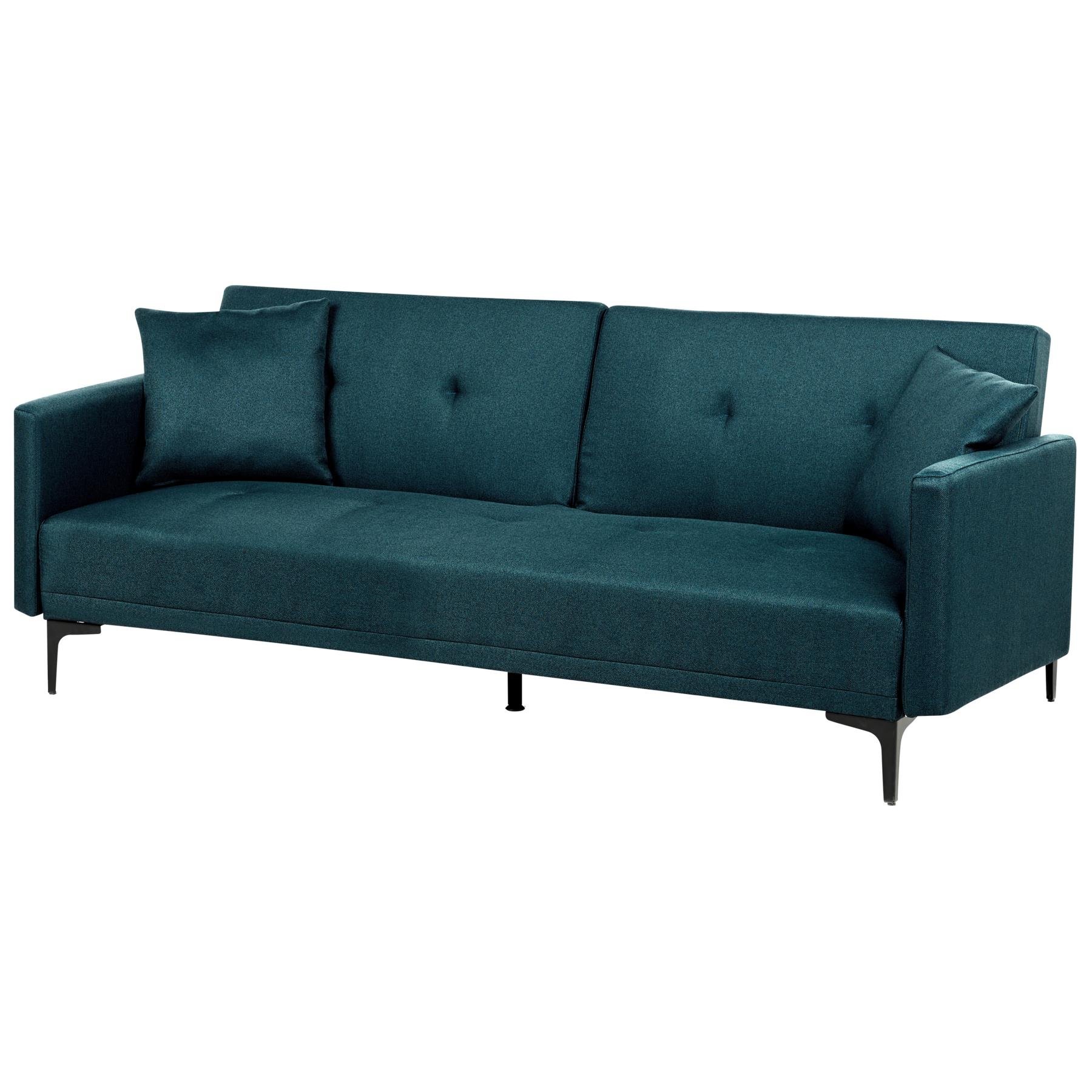 Beliani - LUCAN - Slaapbank 3-zits - Blauw - Polyester