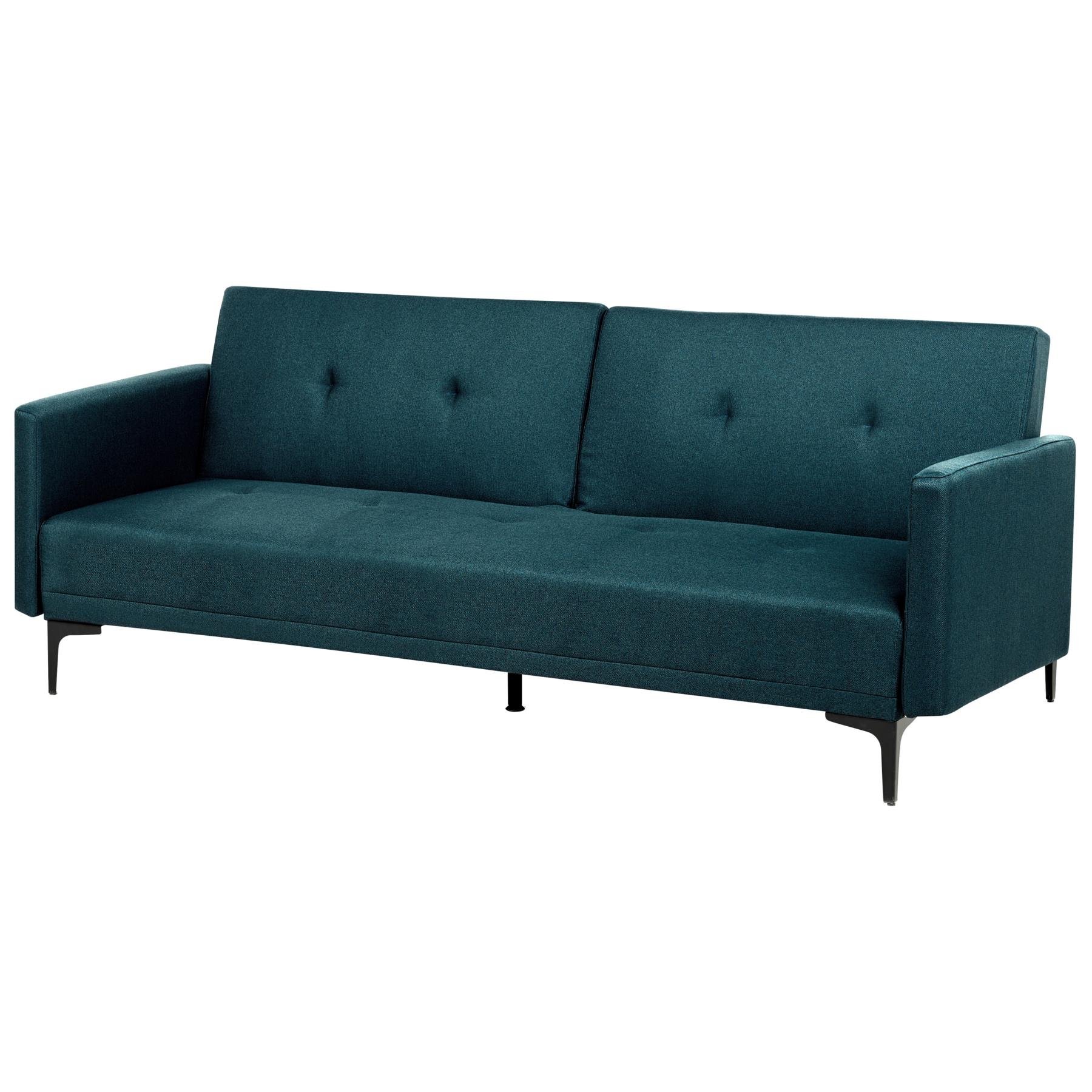 Beliani - LUCAN - Slaapbank 3-zits - Blauw - Polyester