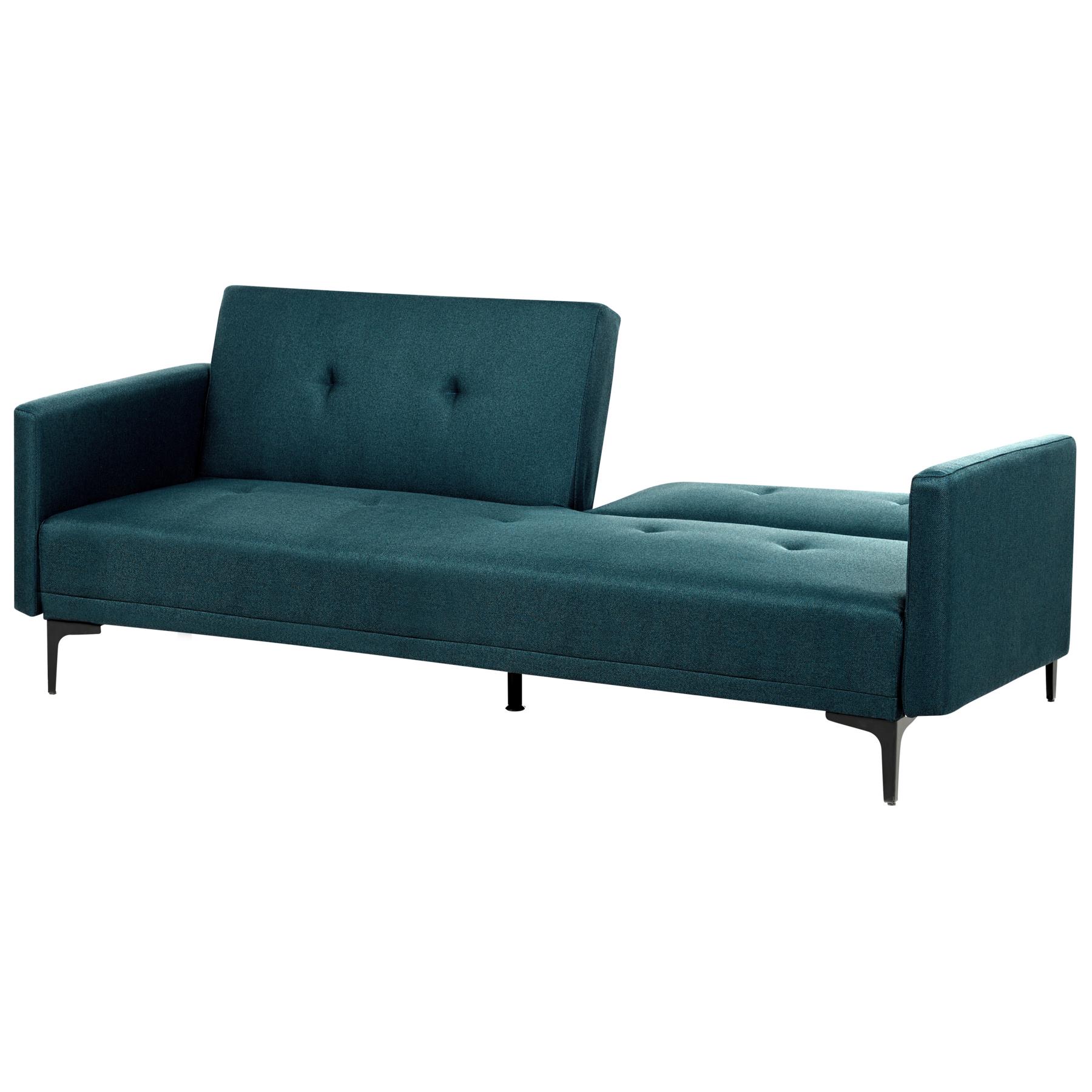 Beliani - LUCAN - Slaapbank 3-zits - Blauw - Polyester