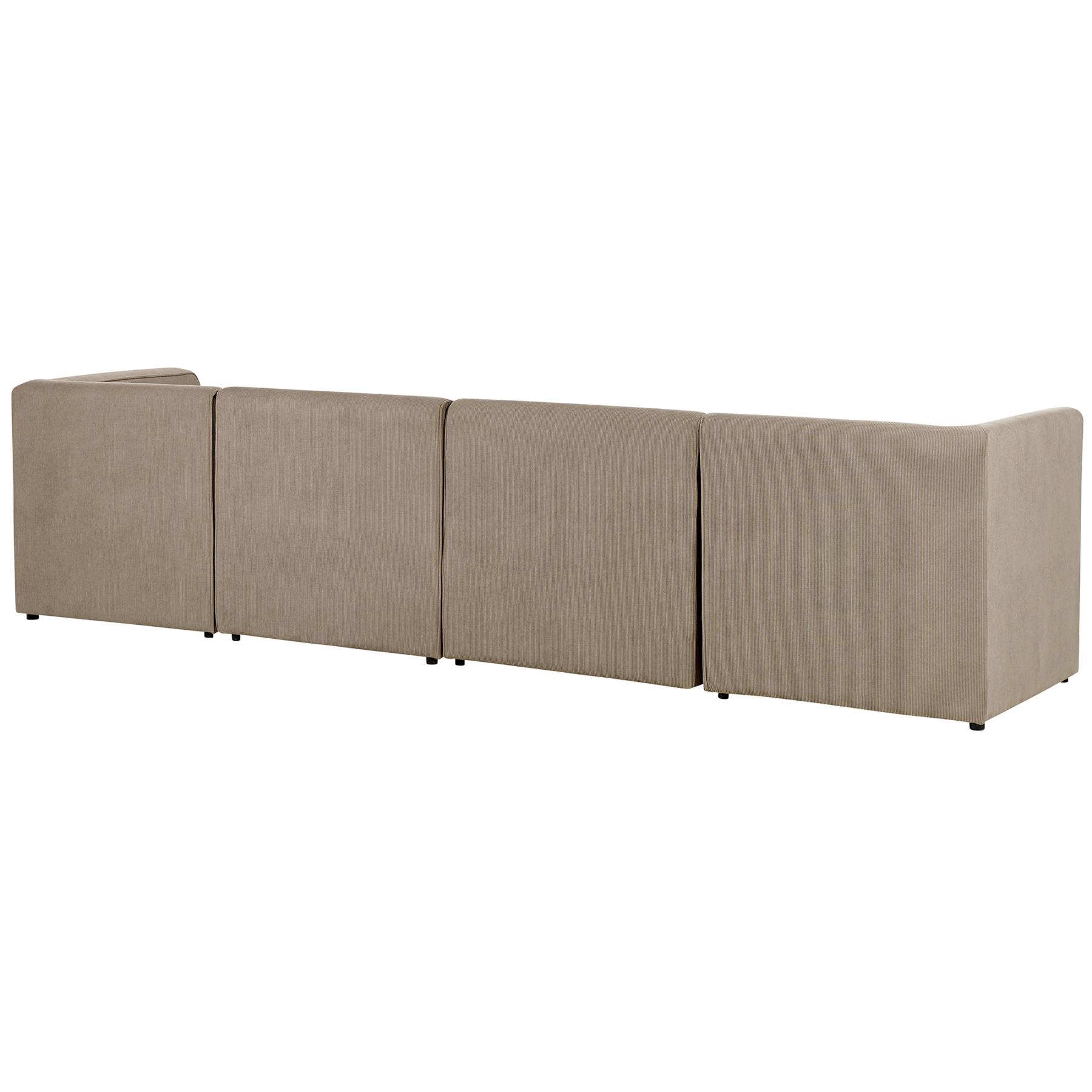 Beliani - LEMVIG - Vierzitsbank - Taupe - Corduroy