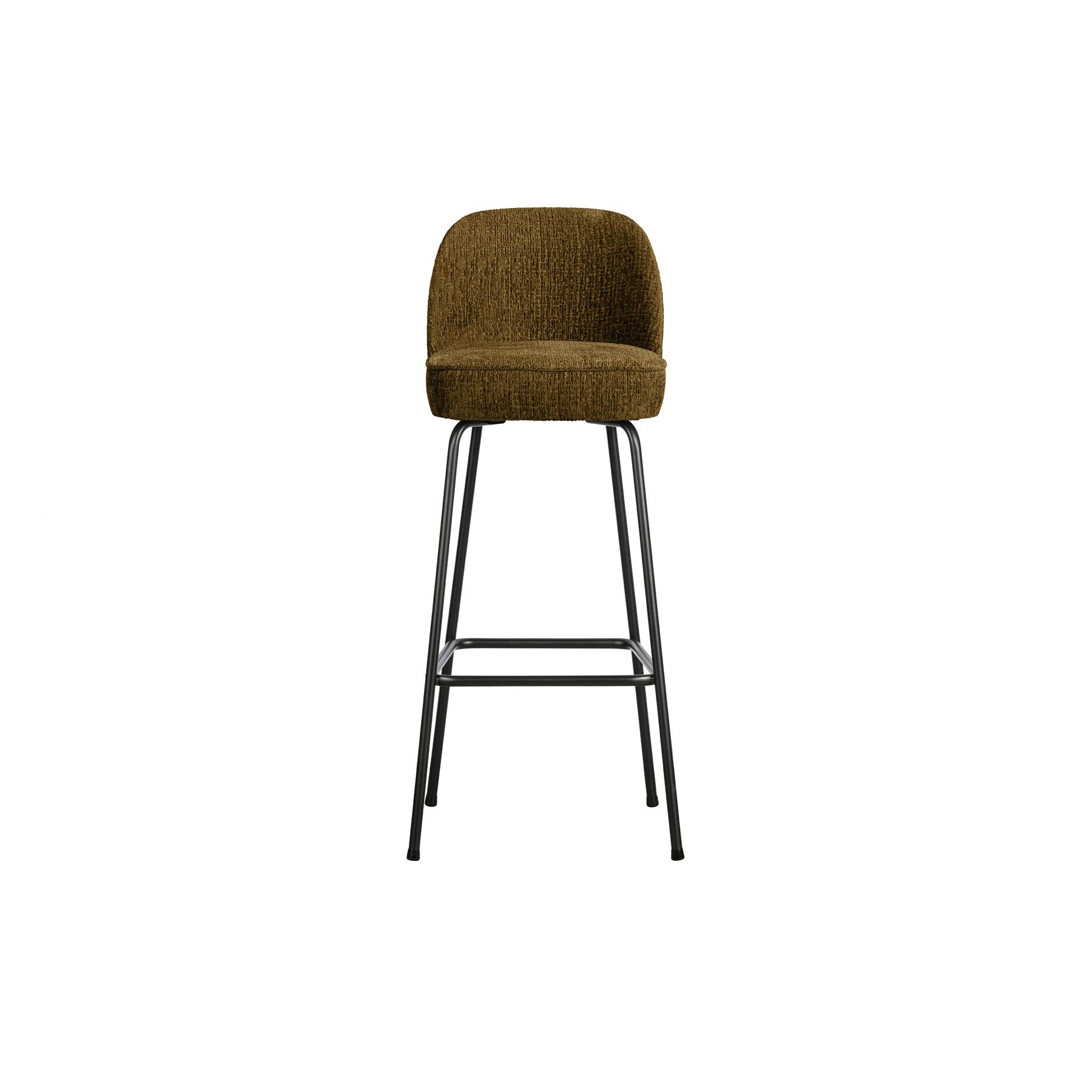 BePureHome Vogue Barkruk H 103 cm - Polyester - Brass