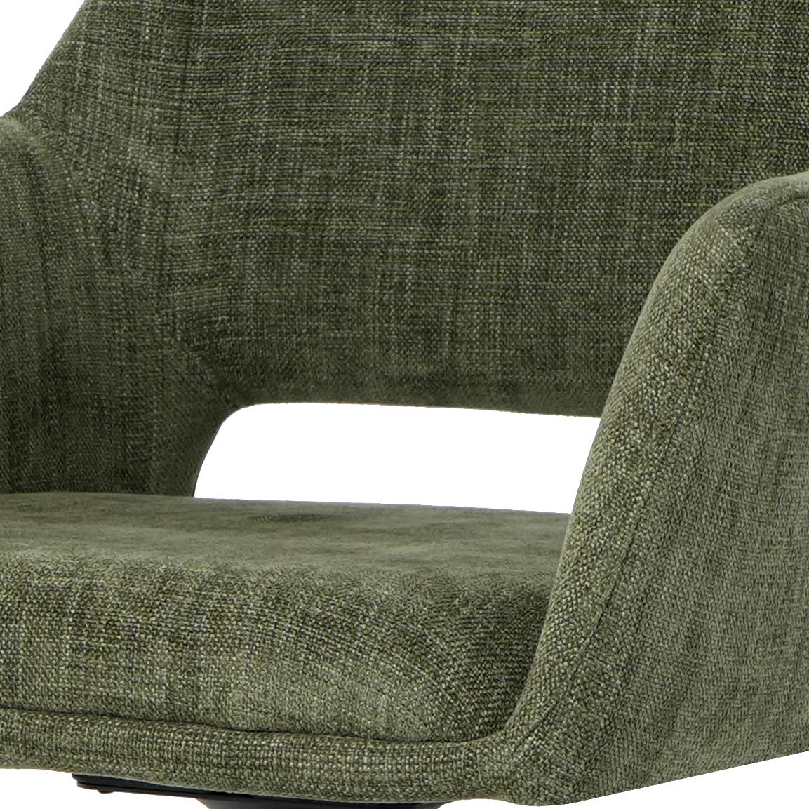 by fonQ Twist Eetkamerstoel - Linnen - Groen 