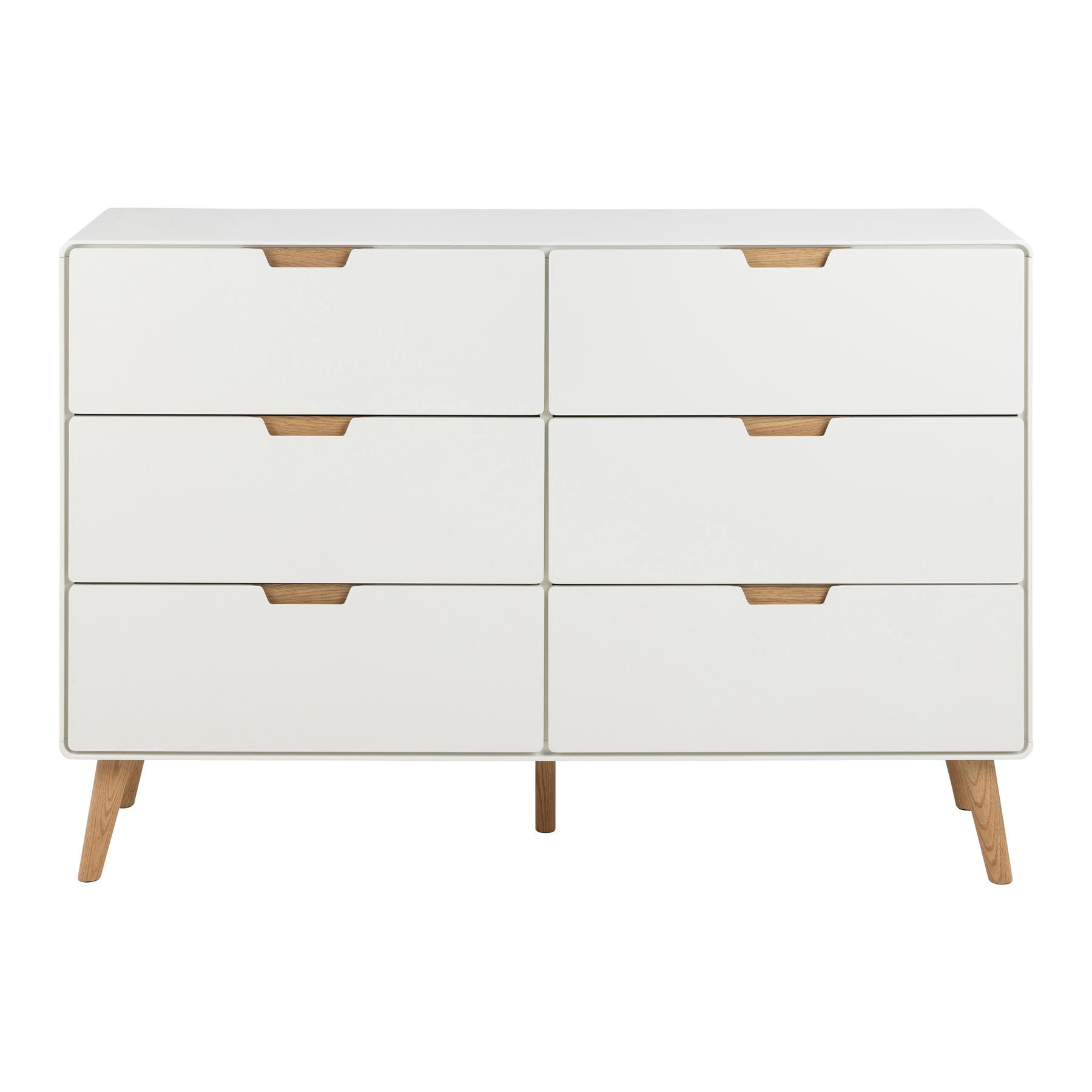 by fonQ basic Bailey Ladekast - 6 Lades - Wit
