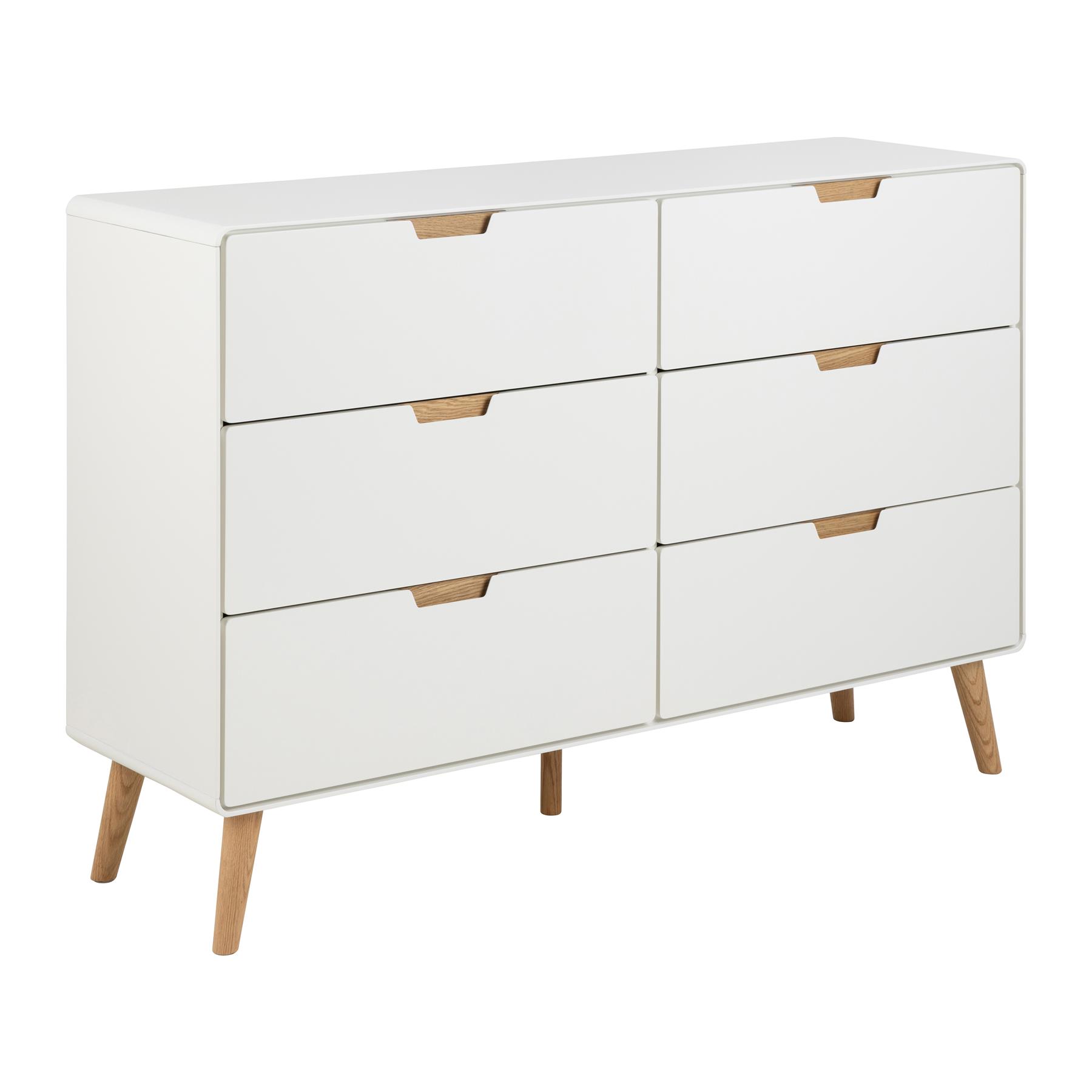 by fonQ basic Bailey Ladekast - 6 Lades - Wit