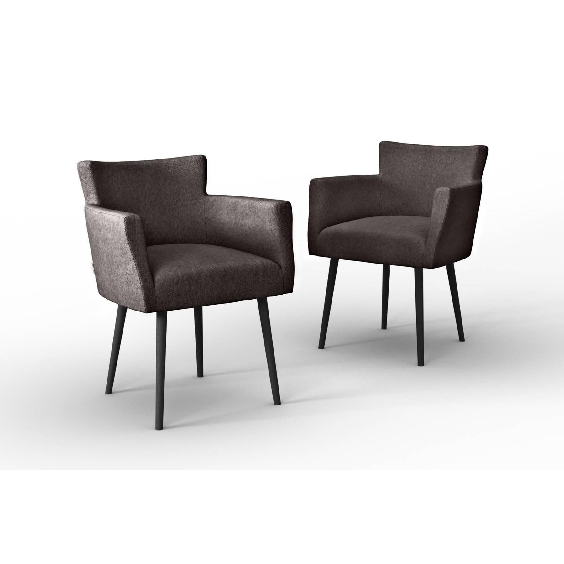 NADUVI Collection Set van 2 eetkamerstoelen Billie linnen