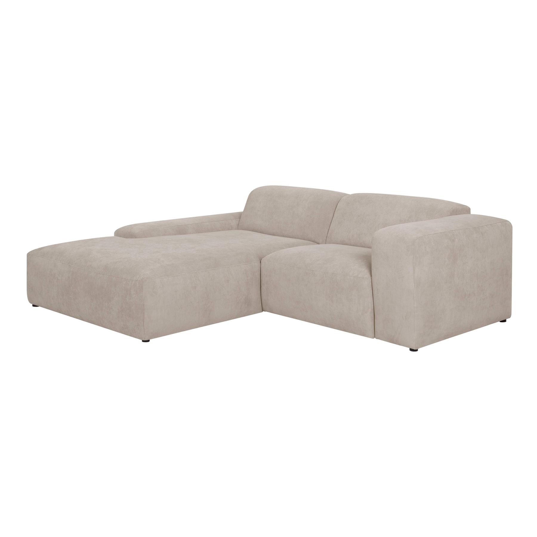 by fonQ Wonder 3-zitshoekbank met Chaise Longue Links - Rib