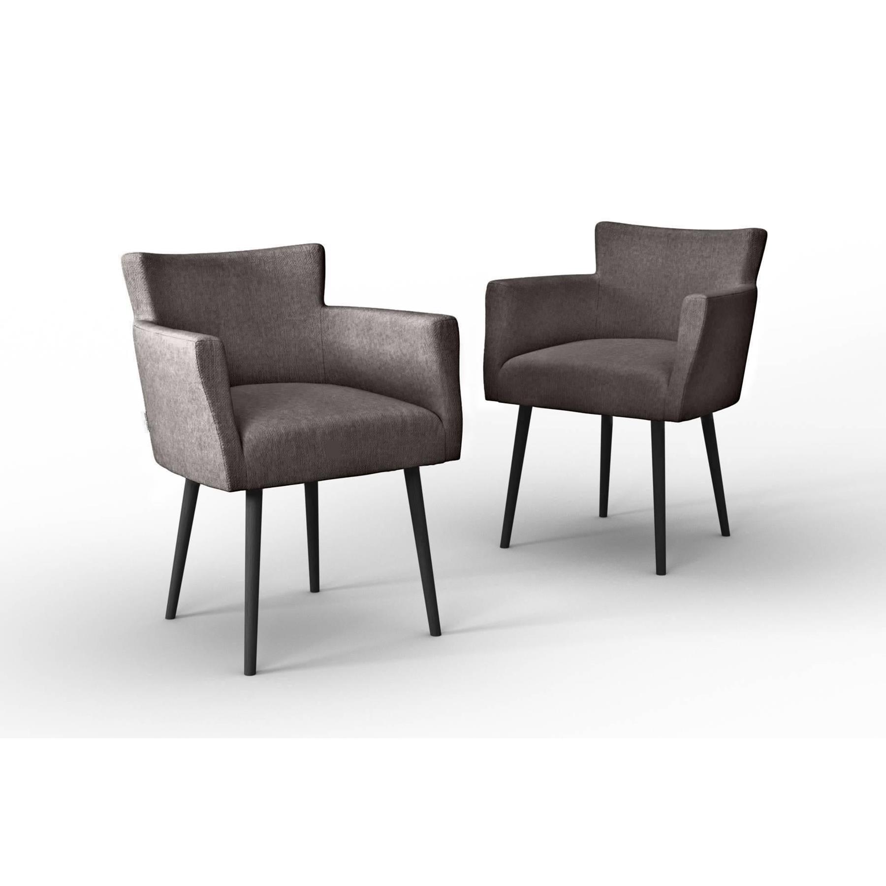 NADUVI Collection Set van 2 eetkamerstoelen Billie linnen