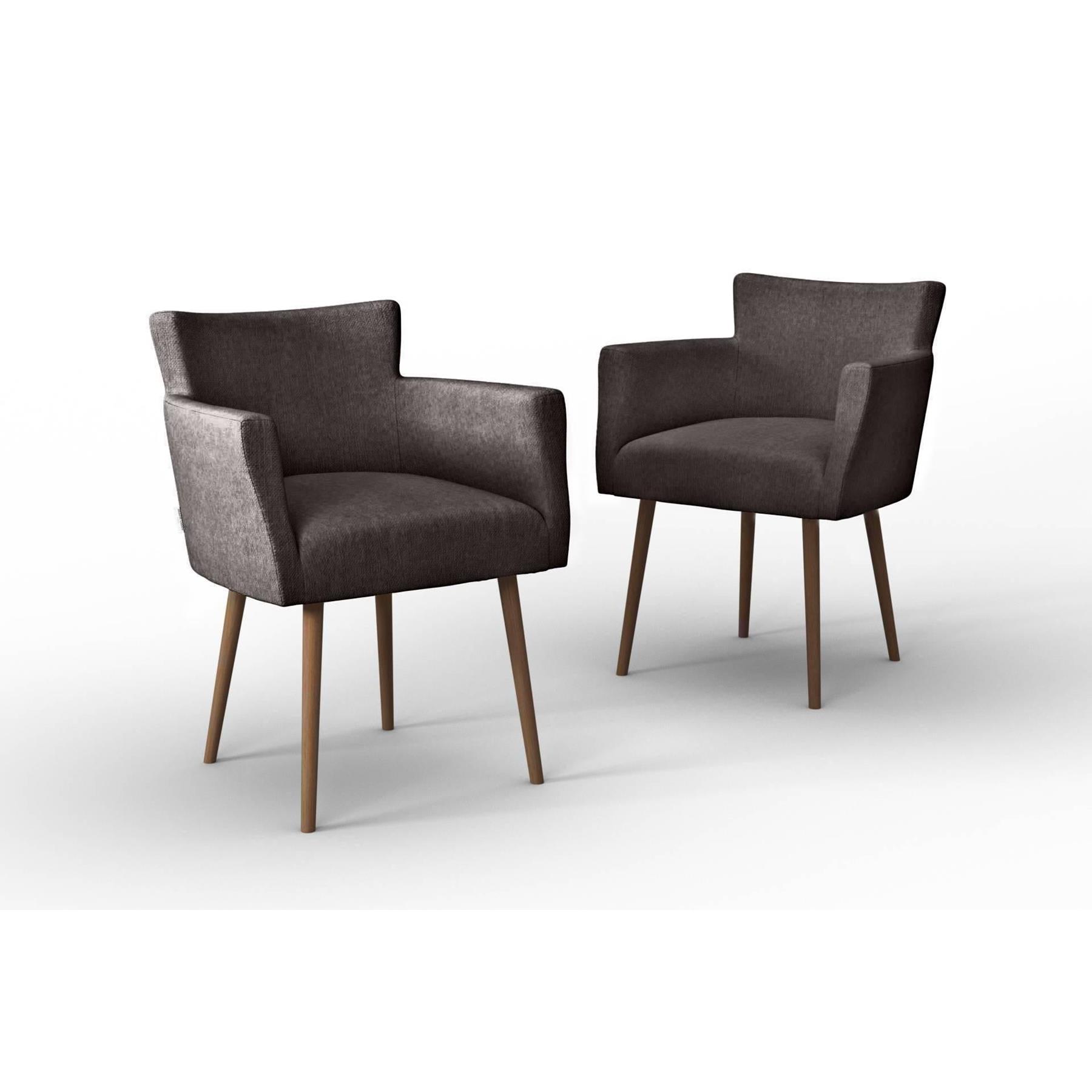 NADUVI Collection Set van 2 eetkamerstoelen Billie linnen