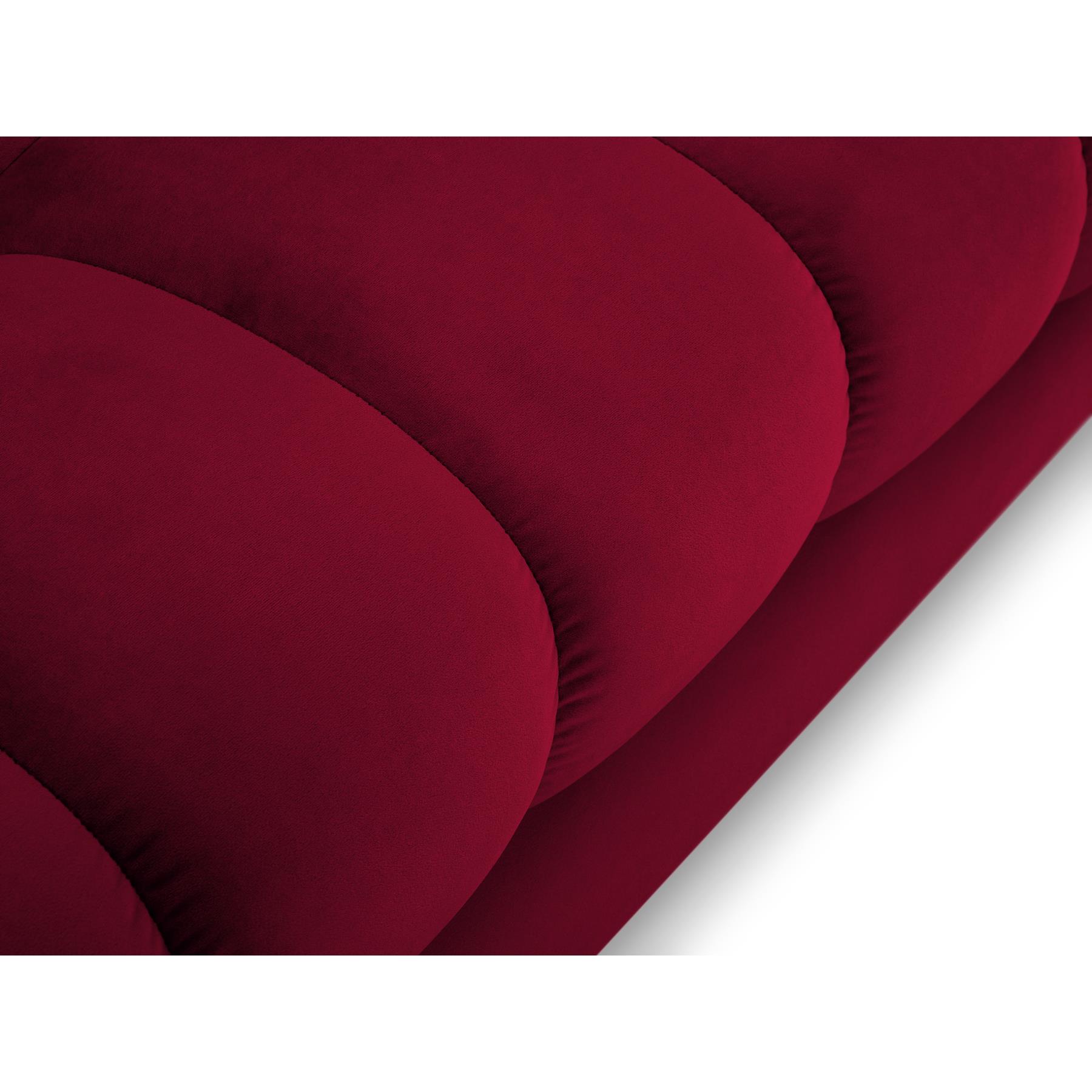 Cosmopolitan Design Bali Hoekbank met Chaise Longue Links - Wijnrood / Goud