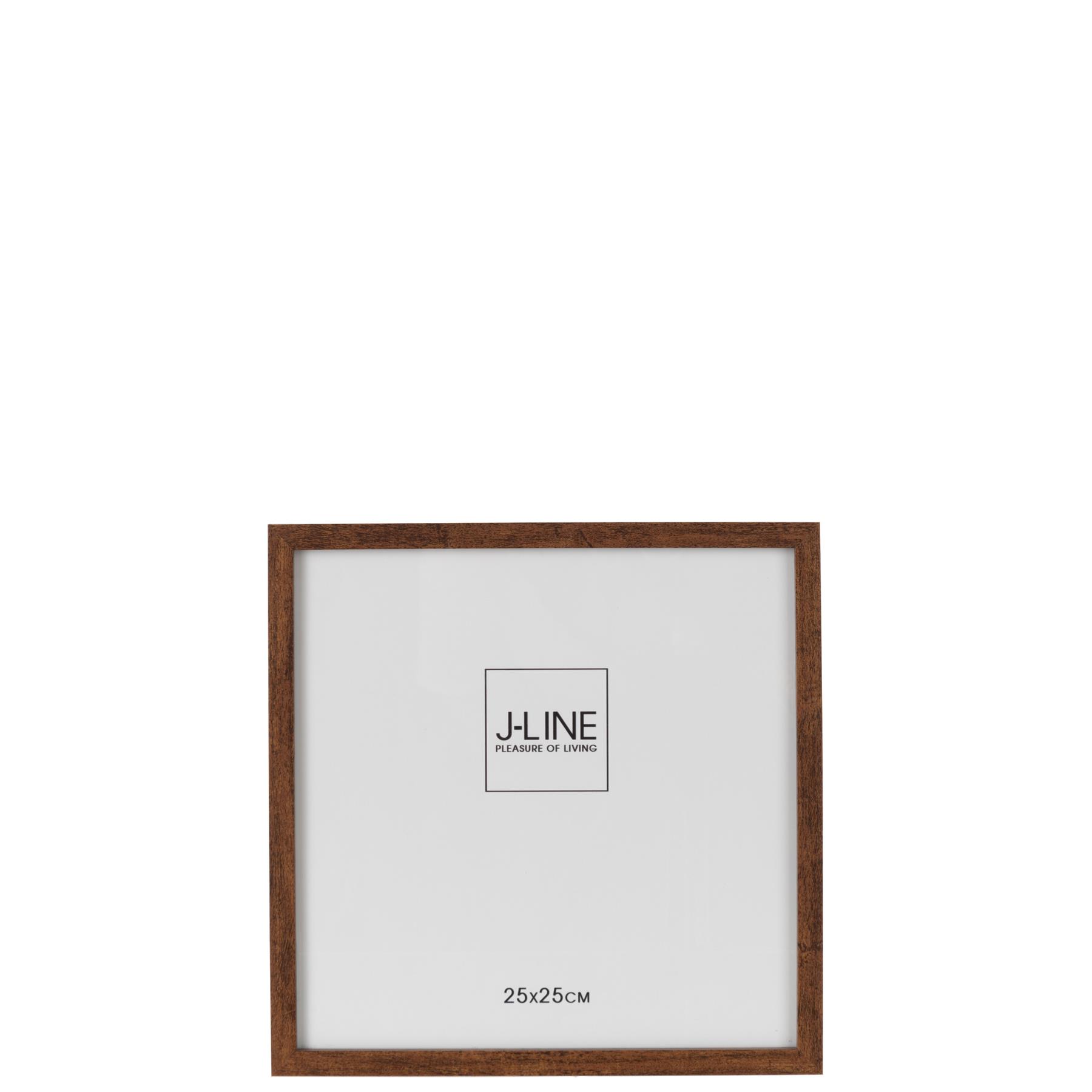 J-Line fotolijst Basic - hout - donkerbruin - large - 2 stuks
