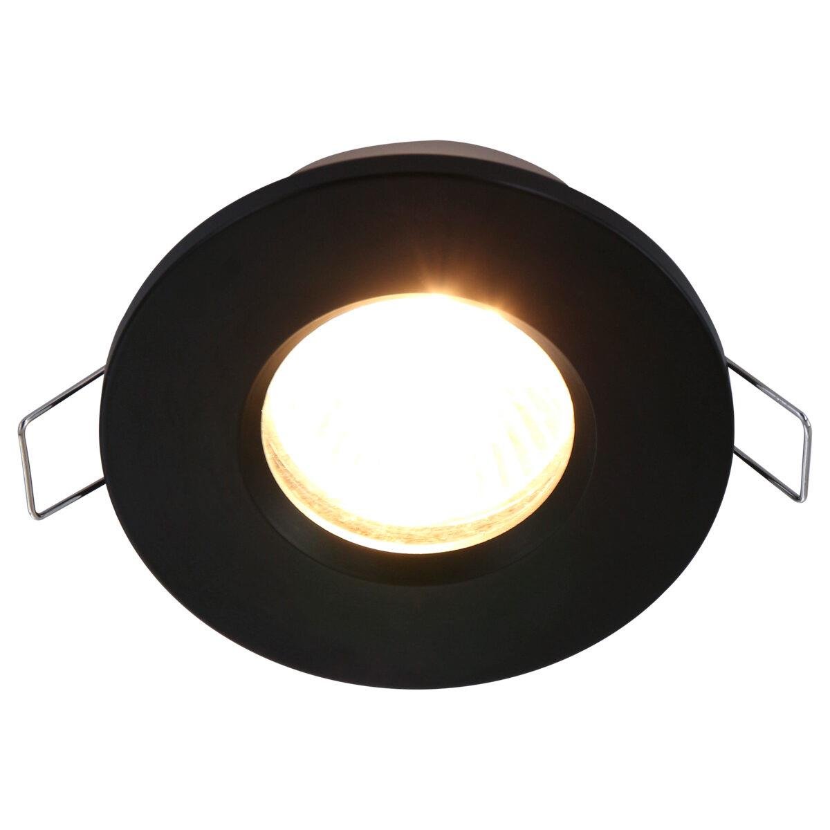 Steinhauer - spot - Pelite spot - zwart - metaal - Ø 9cm - GU10 - 2488ZW