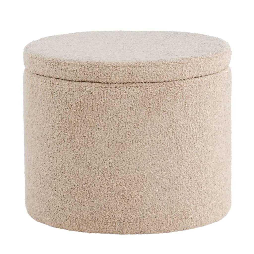 Venture Home Poef Dunken 51x51x43 cm teddy beige