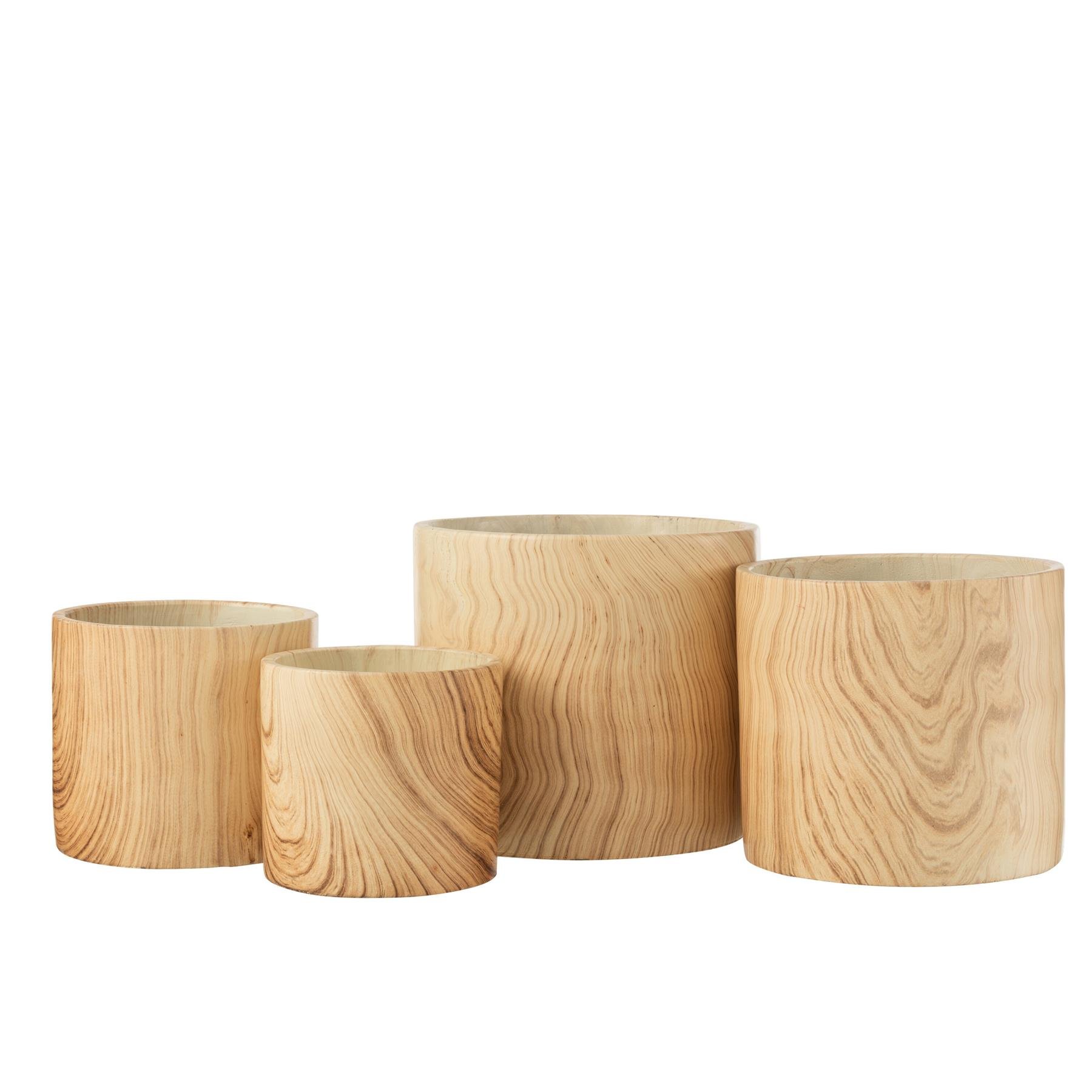 J-Line bloempot Bos - cement - beige - extra large - Ø 21.5 cm