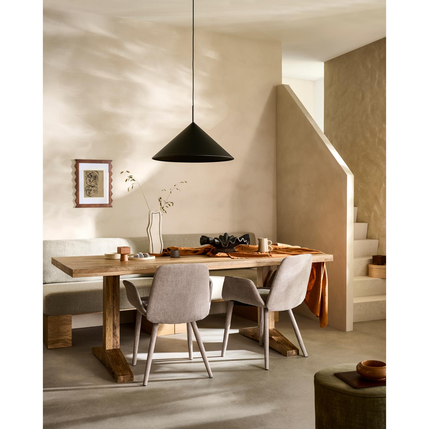 vtwonen Muurbankje incl. Kussens - Eiken - Naturel|Beige - 84x100x67