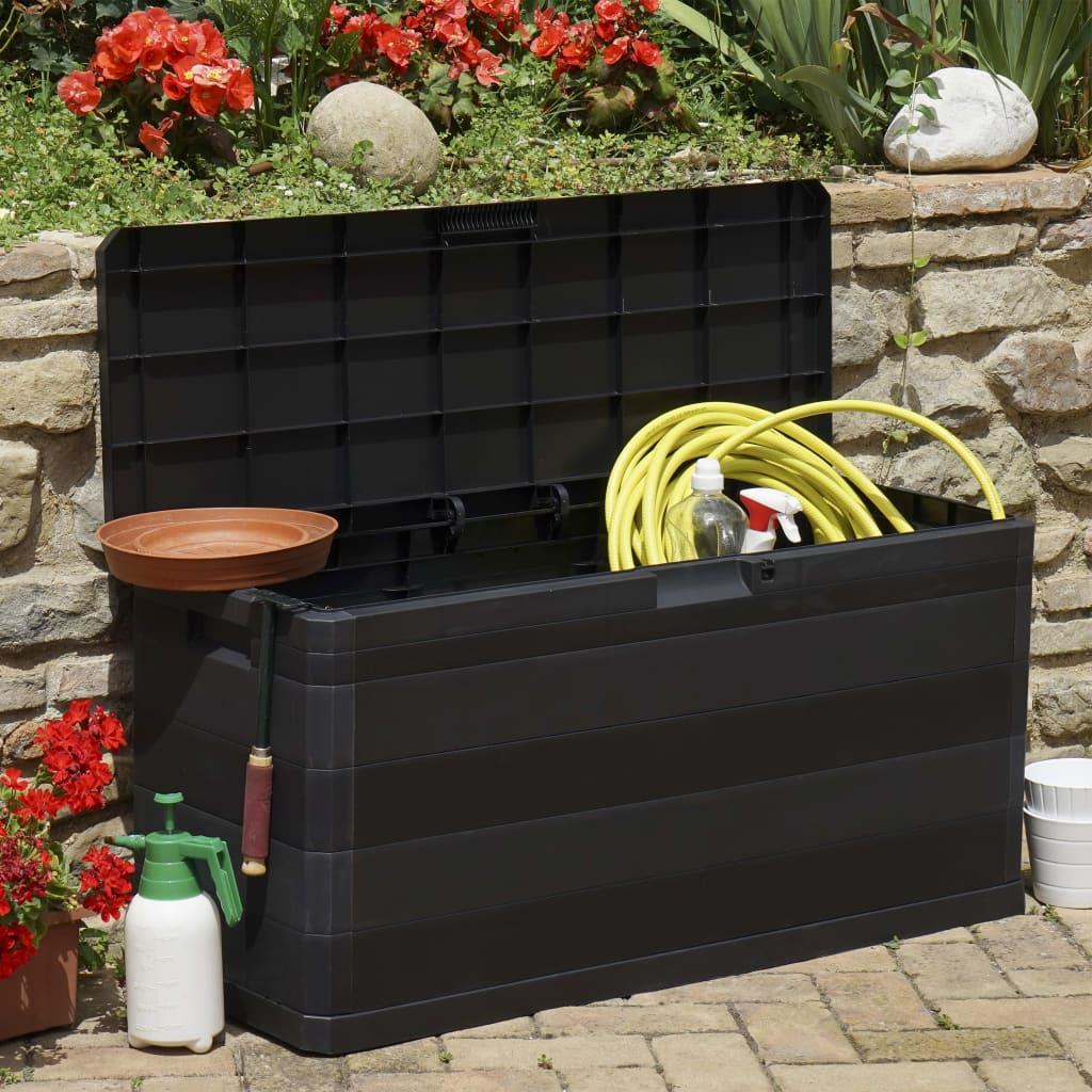 vidaXL Tuinbox 280L zwart