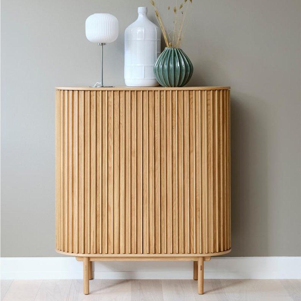 Olivine Kjeld Houten Kast met Schuifdeuren - B 110 cm - Naturel