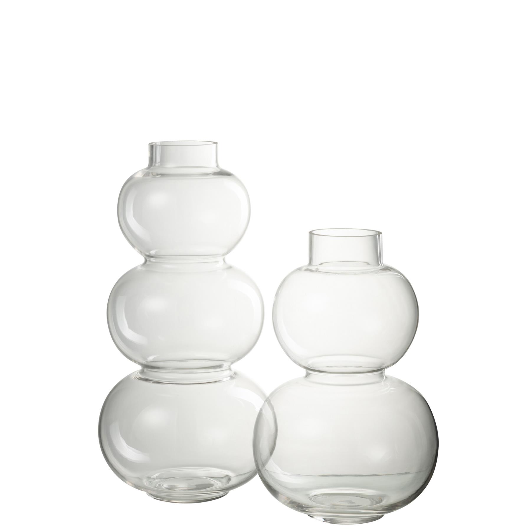 J-Line vaas Bol - glas - transparant - large - 36 cm hoog
