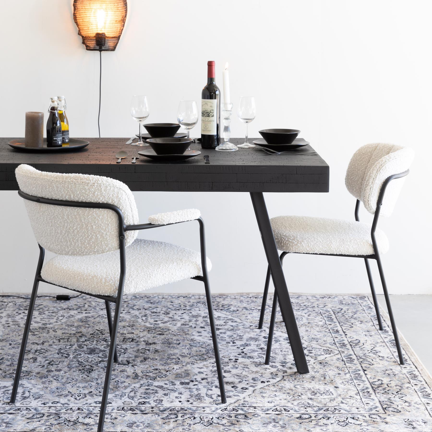 by fonQ basic Lola Eetkamerstoel - Bouclé