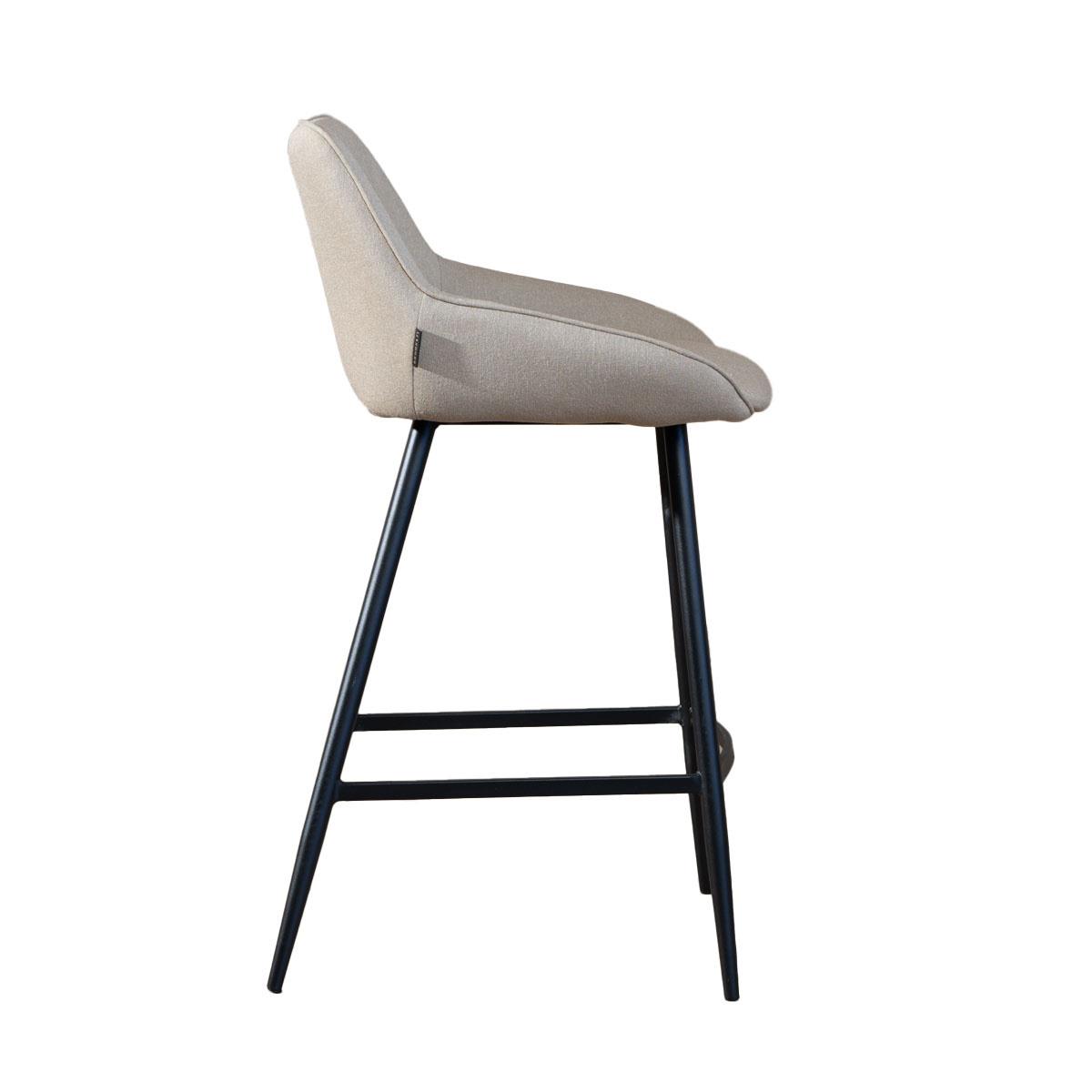 Bronx71 Scandinavische barkruk Lova gerecyclede stof taupe 68 cm