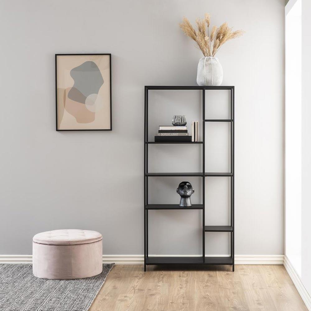 Lisomme Roy Boekenkast van Metaal - B 79,5 cm - Zwart
