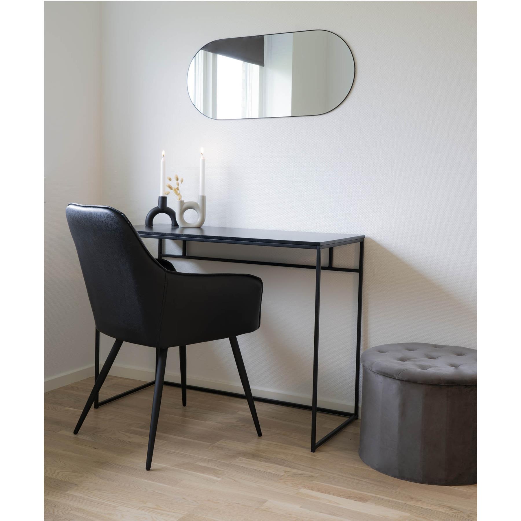 Artichok Karen metalen bureau zwart - 100 x 45 cm