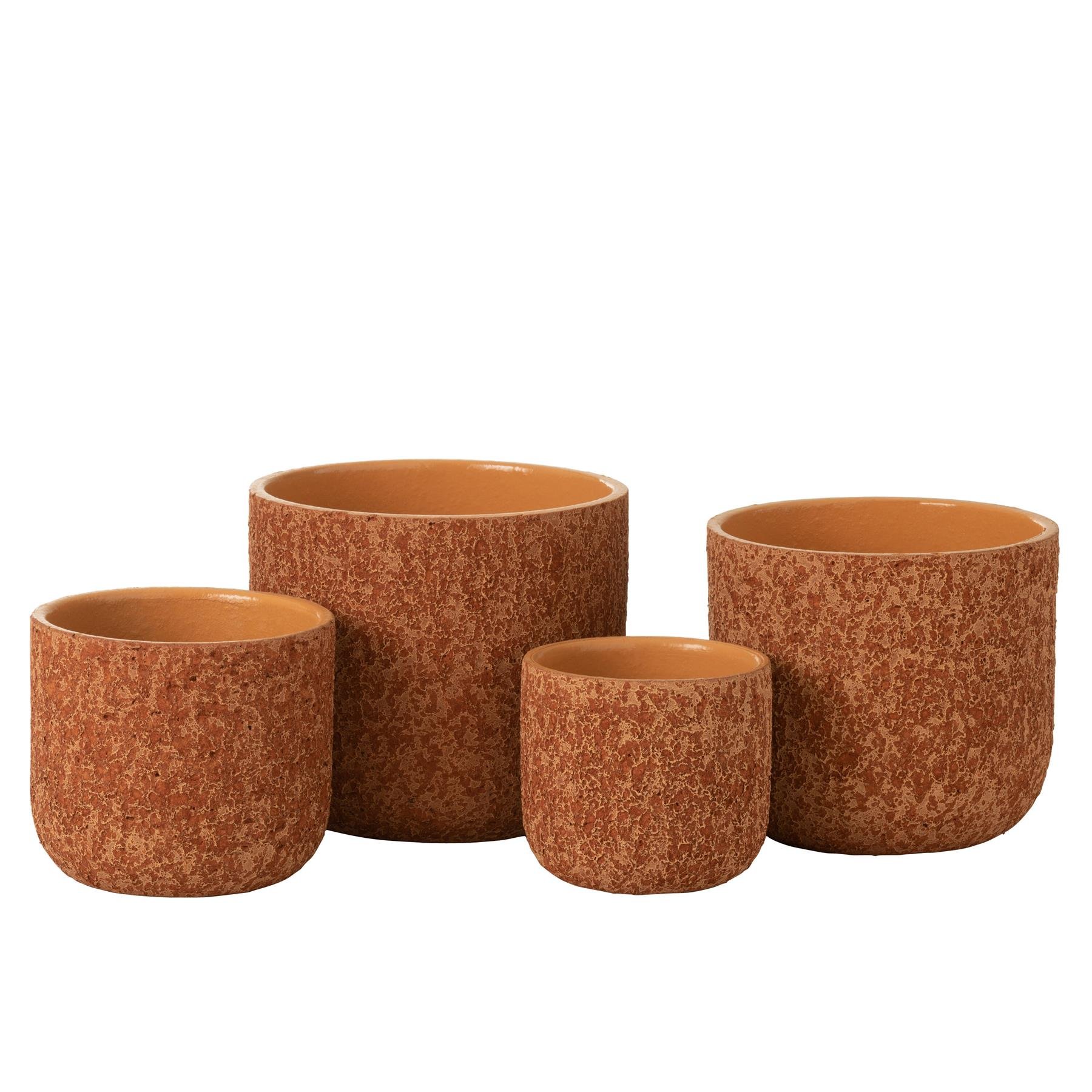 J-Line bloempot Ruw - keramiek - terracotta - extra large - Ø 24.5 cm