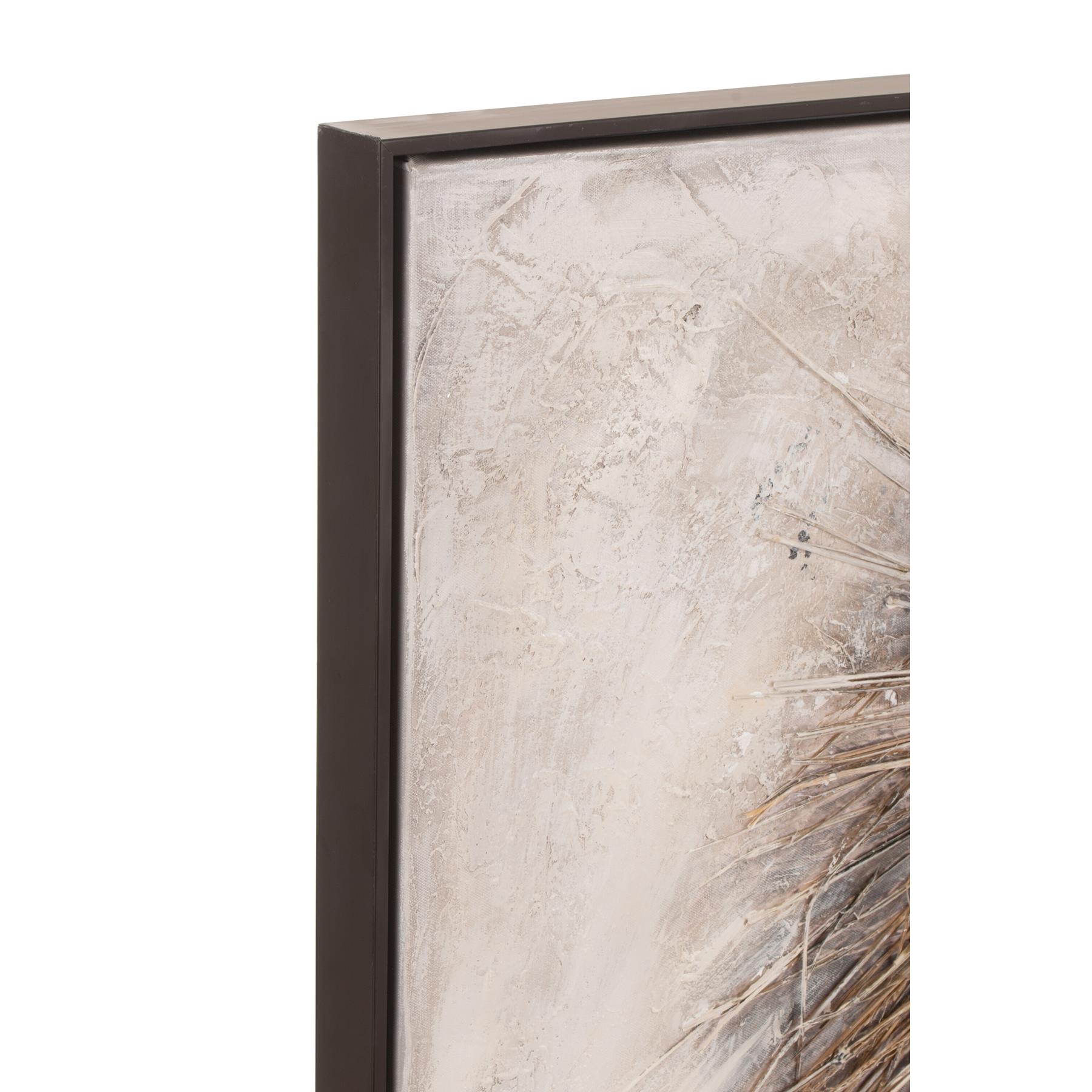 J-Line schilderij Leeuw - canvas|hout - bruin
