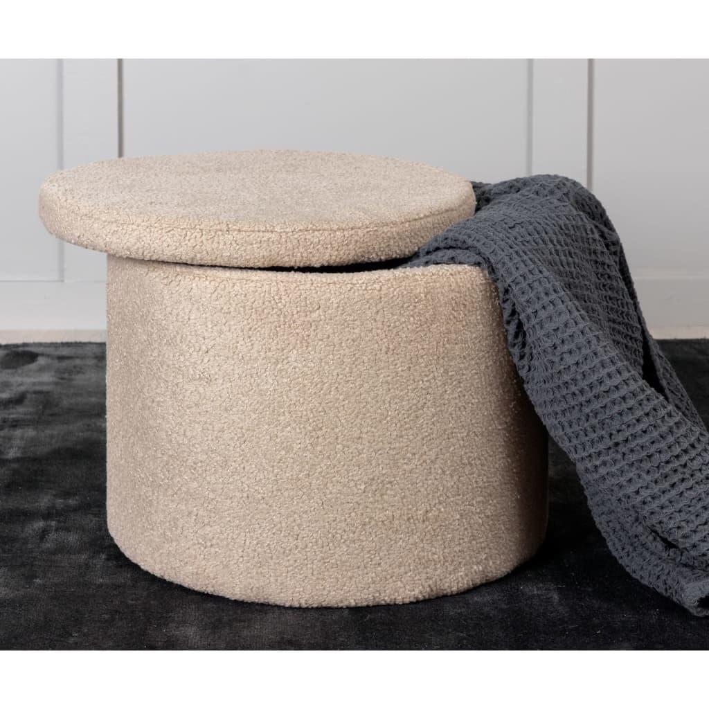 Venture Home Poef Dunken 51x51x43 cm teddy beige