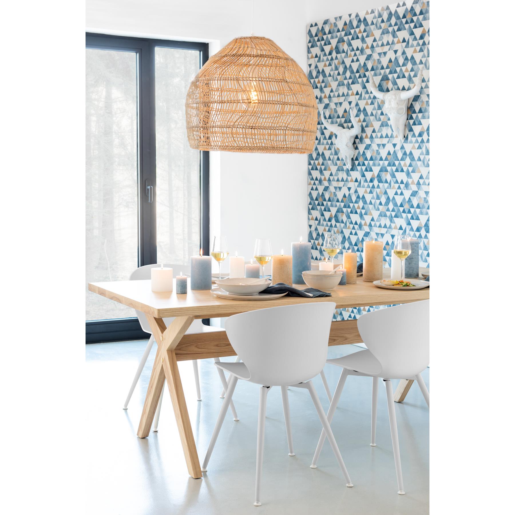 J-Line Schedel Hert Hangend Polyresine Wit Large - 60x12 CM