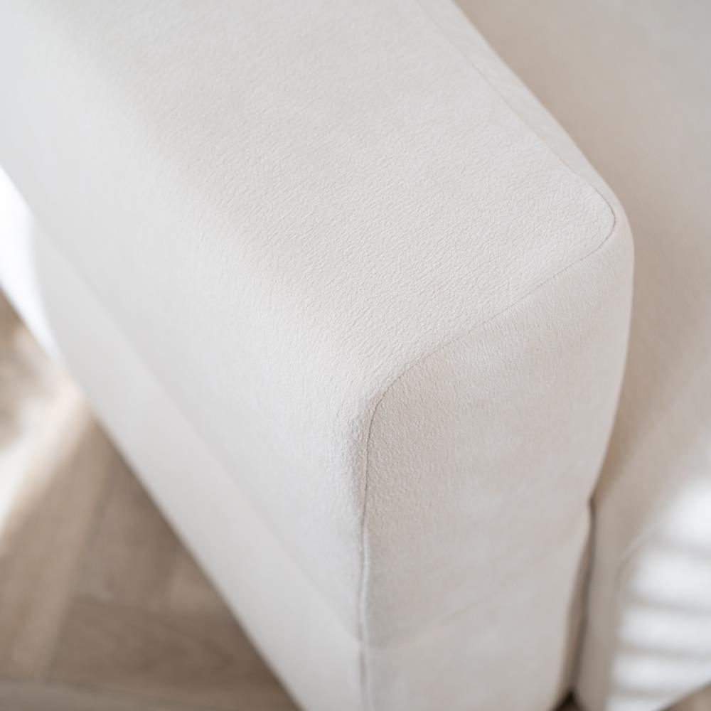 Livin24 Scandinavische hoekbank Karla off white rechts 3-zits