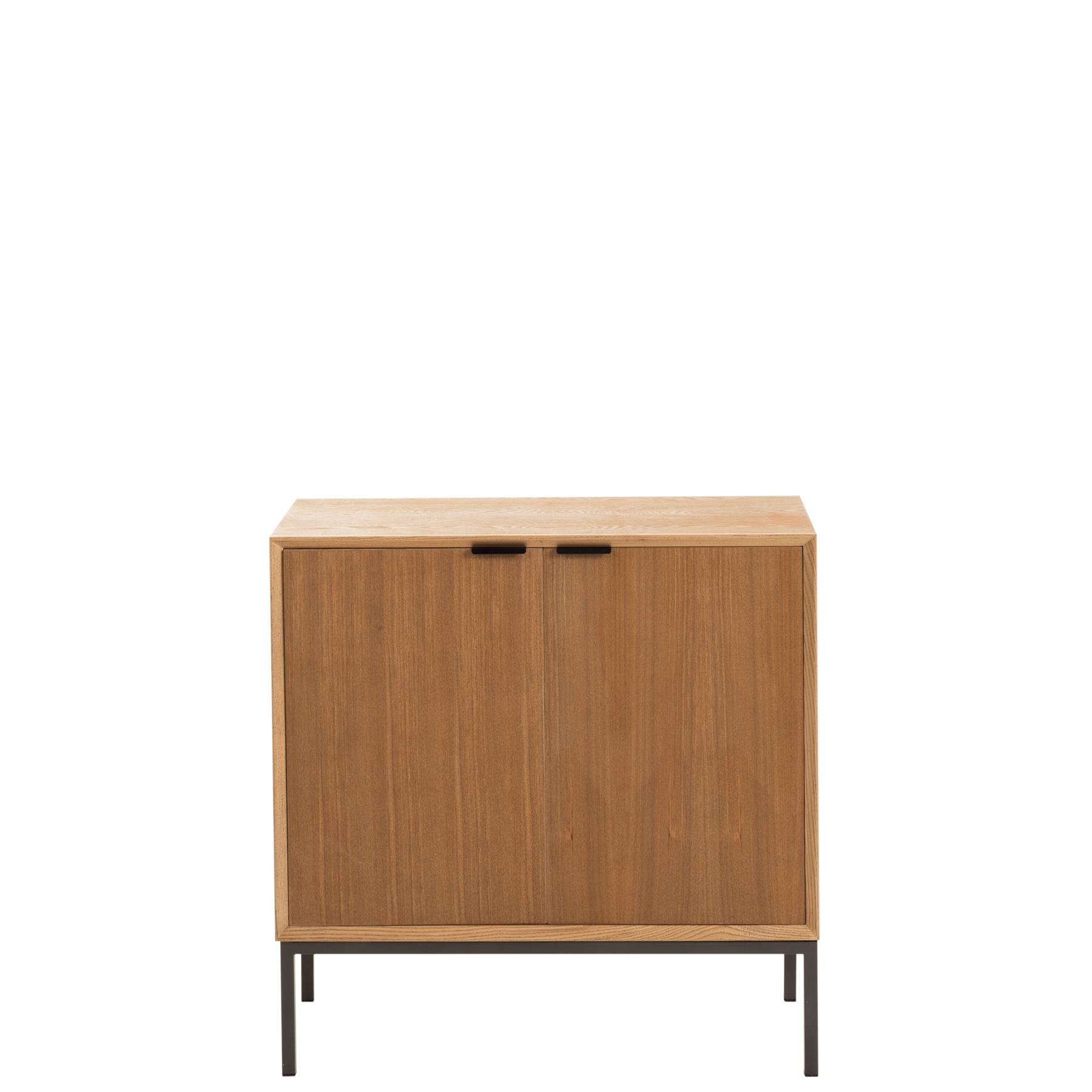 J-Line kast Op Poten 2 Deuren - hout|metaal - naturel