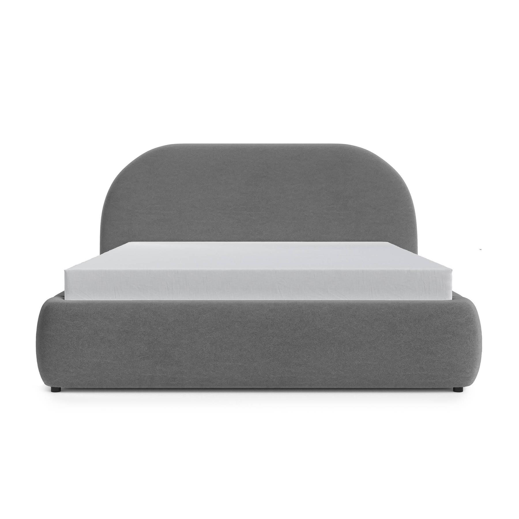 NADUVI Collection Philipa Bedframe - 180 x 200 cm - Fluweel - Donkergrijs