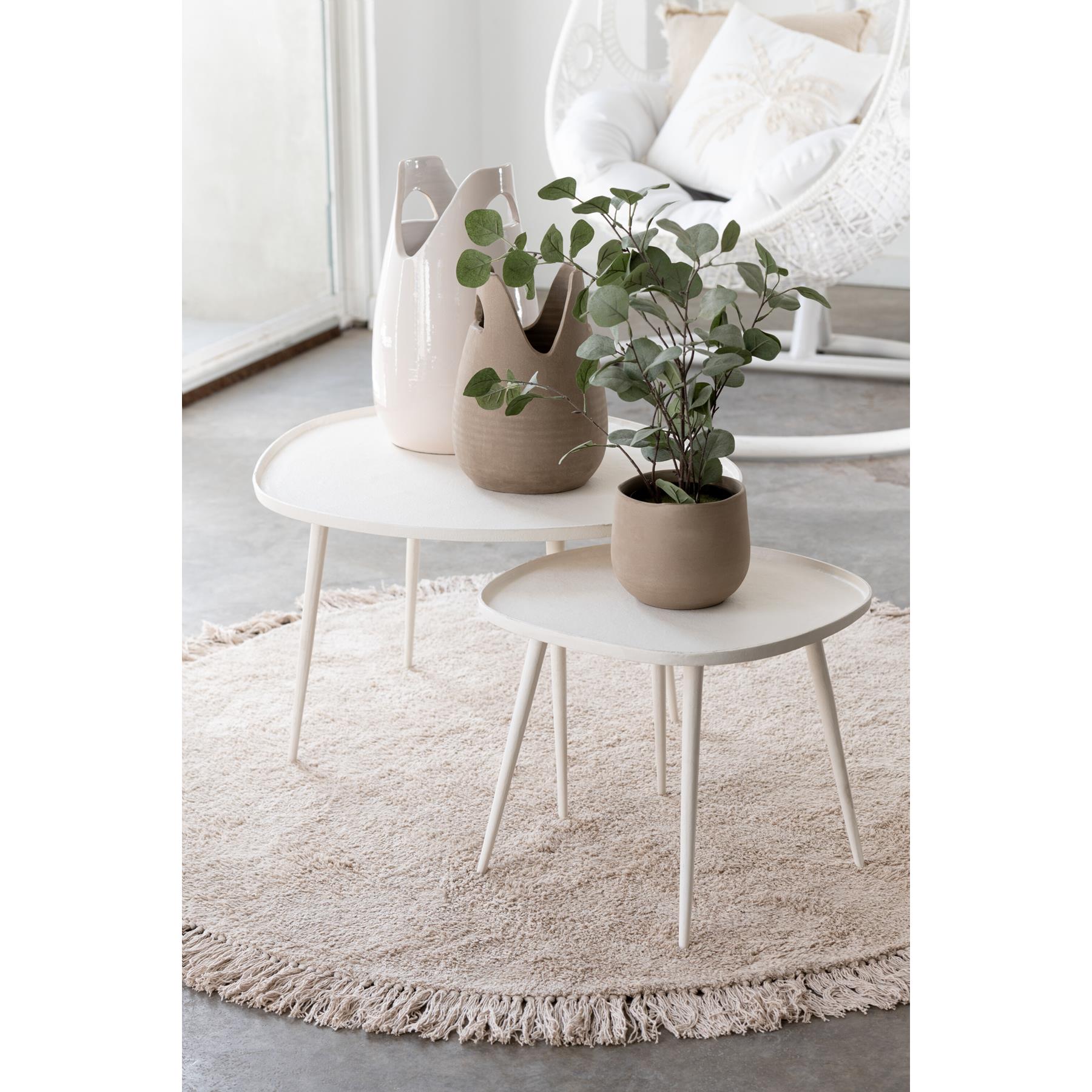 J-Line vaas Handvat - keramiek - wit - large - 40 cm hoog