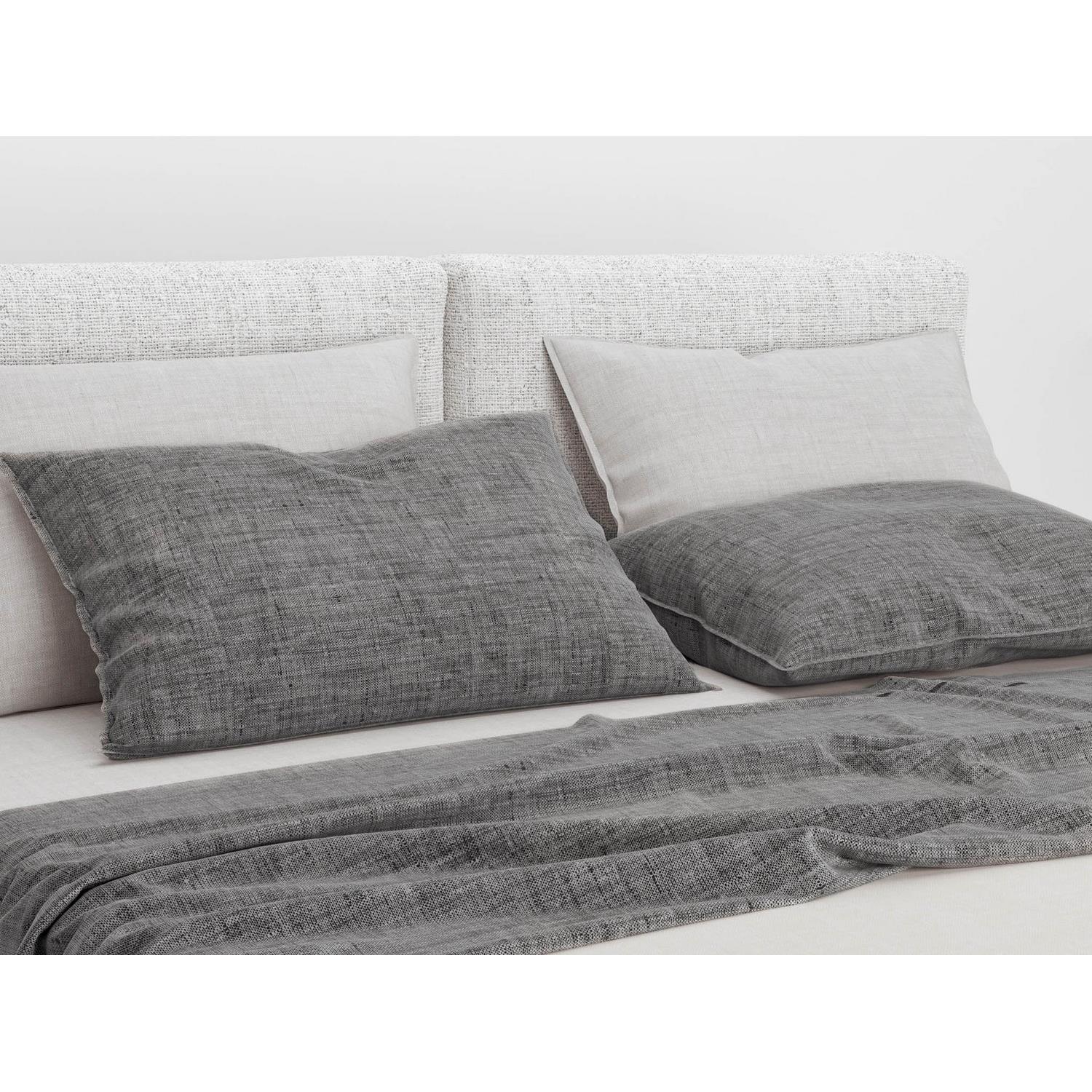 Zo Home Lino Kussensloop Linnen Look dark grey