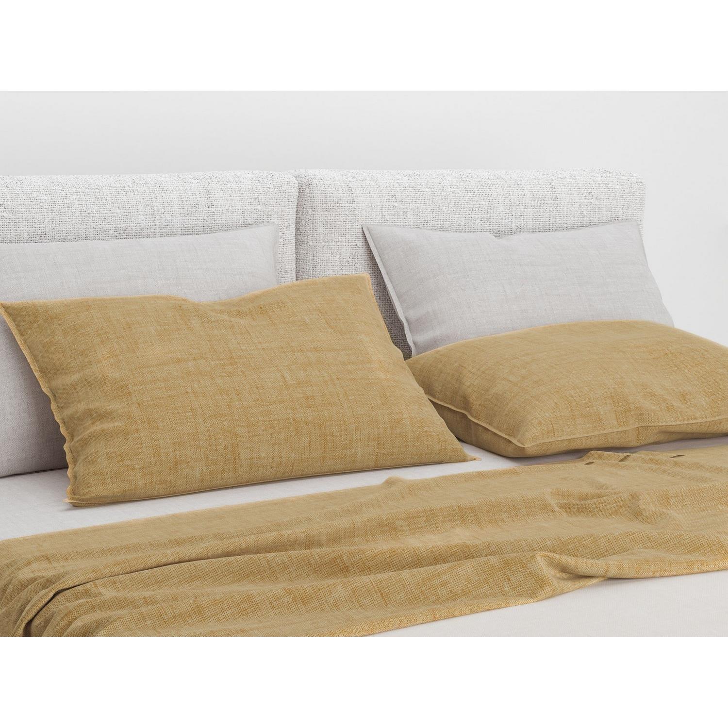 Zo Home Lino Kussensloop Linnen Look ochre yellow