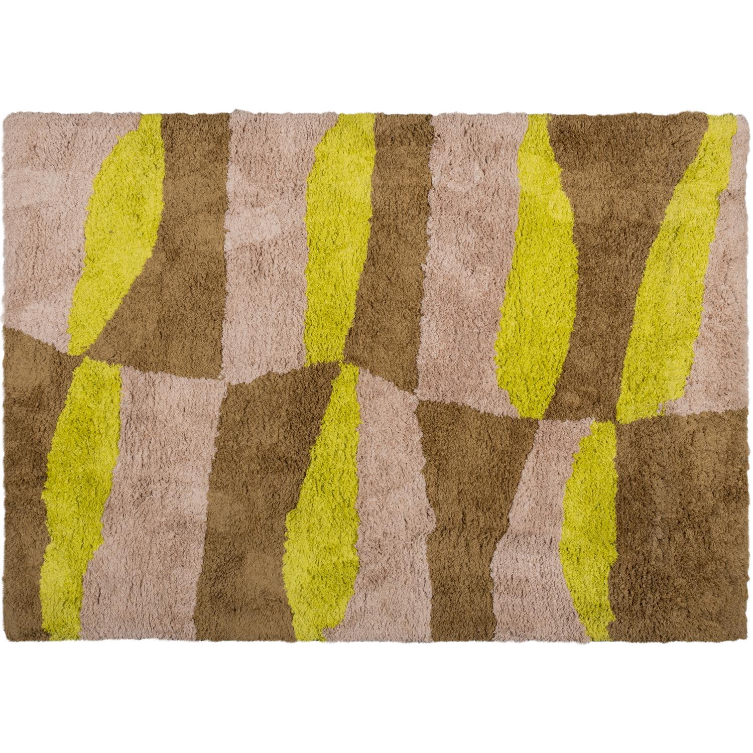 WOOOD vloerkleed grafisch dessin Musa - Naturel|Geel - 170x240 cm