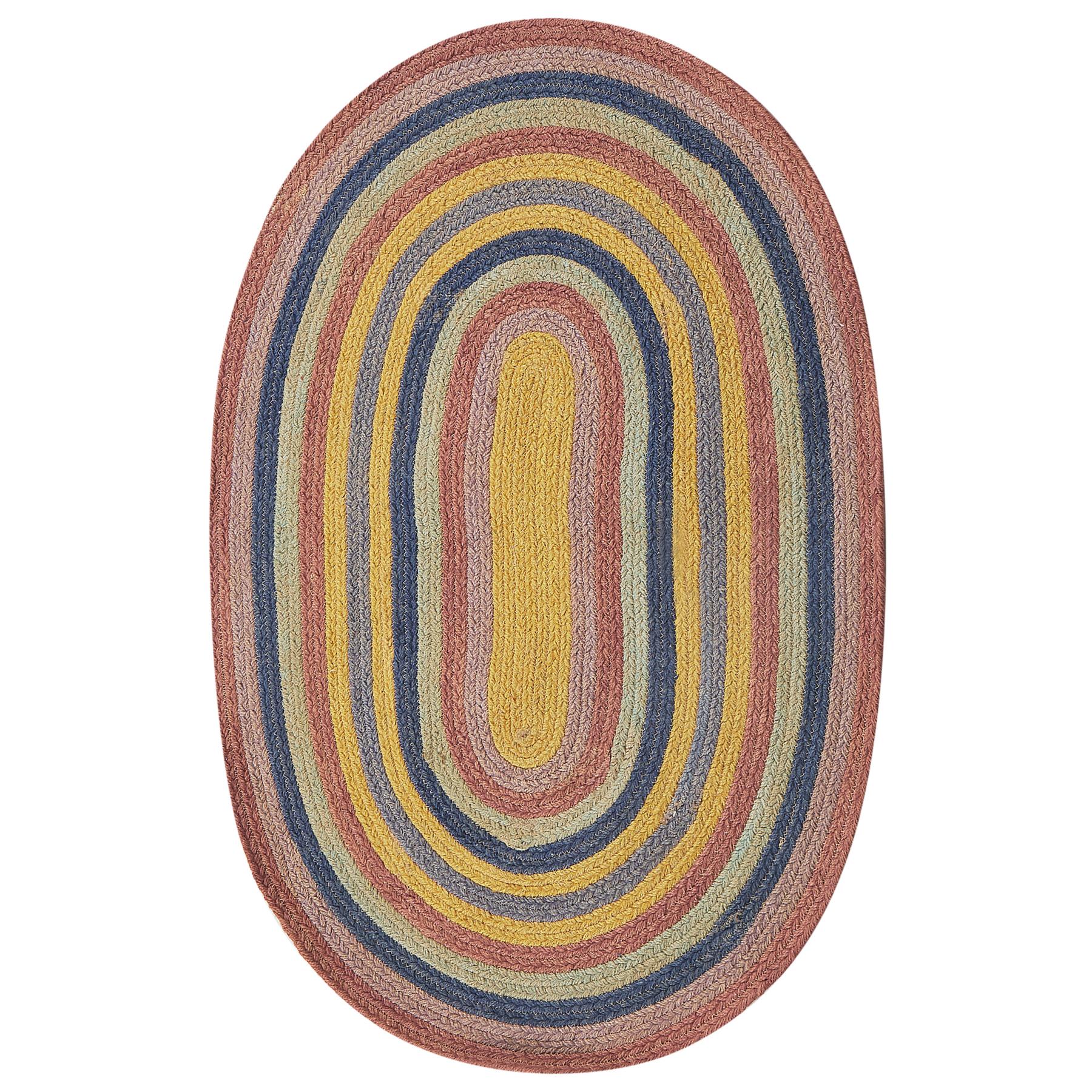 Beliani-PEREWI-Laagpolig vloerkleed-Meerkleurig-70 x 100 cm-Jute