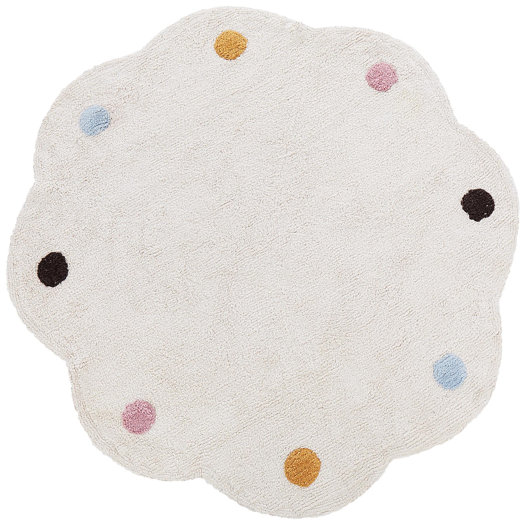Beliani - DUREVI - Vloerkleed - Beige - ø 120 cm - Katoen