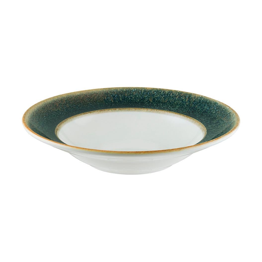 Bonna Pasta Teller Rivus Line - 2er Set Porzellan 24cm Mediterran Design