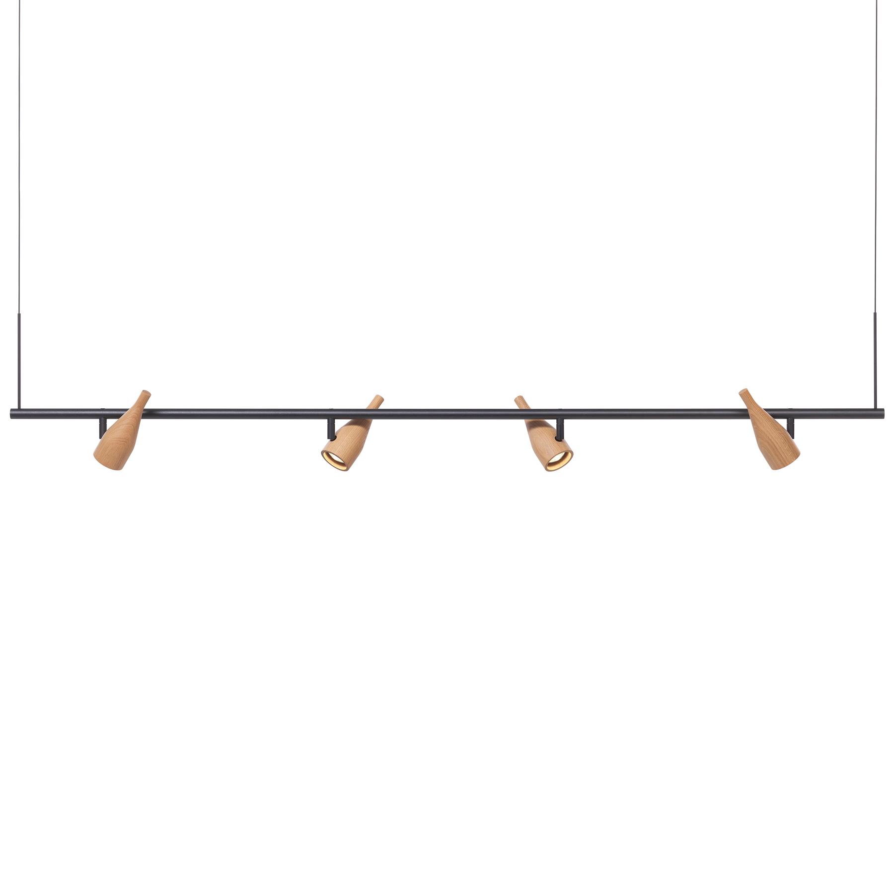 Hollands Licht Timber Line 4 hanglamp LED eiken