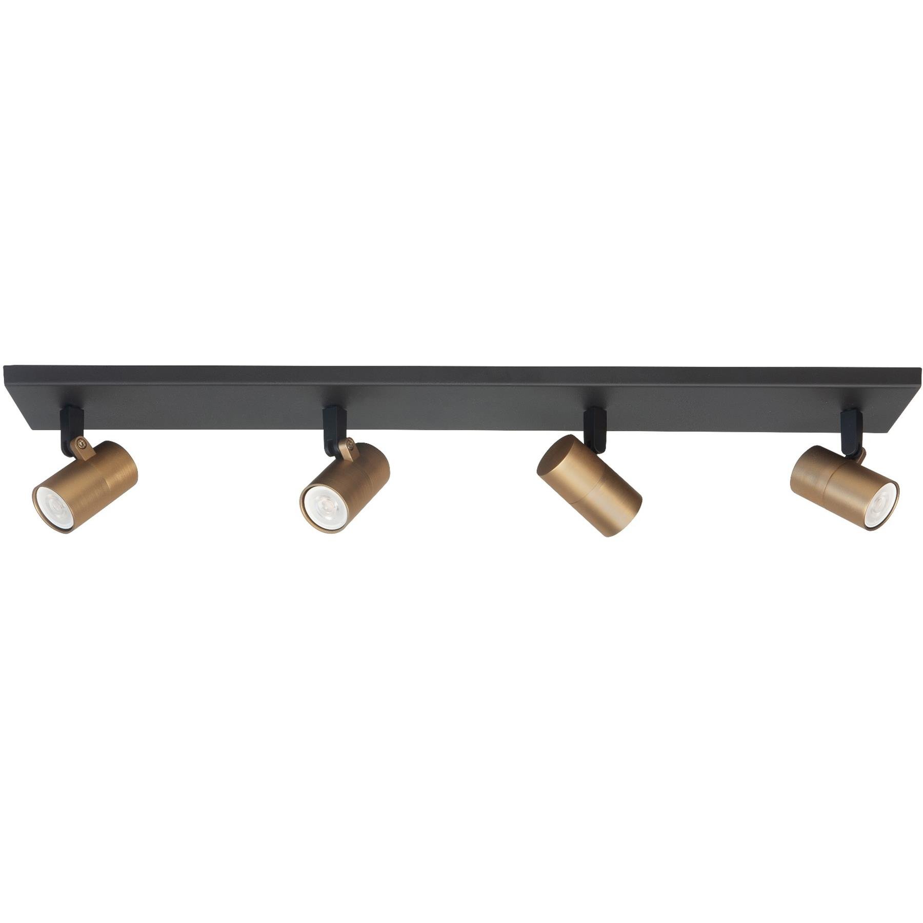 Highlight Spot Piccolo Zwart-Goud GU10 mini 35mm  4-Lichts Balk
