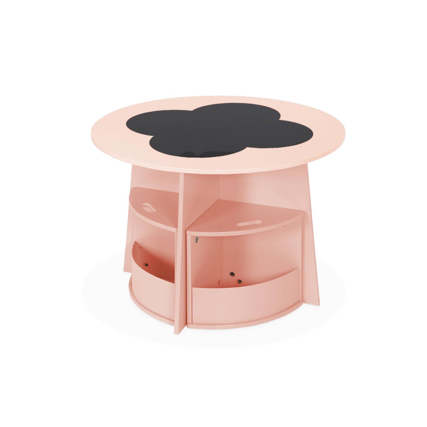 sweeek - Kindertafel en 4 stoelen met leisteen