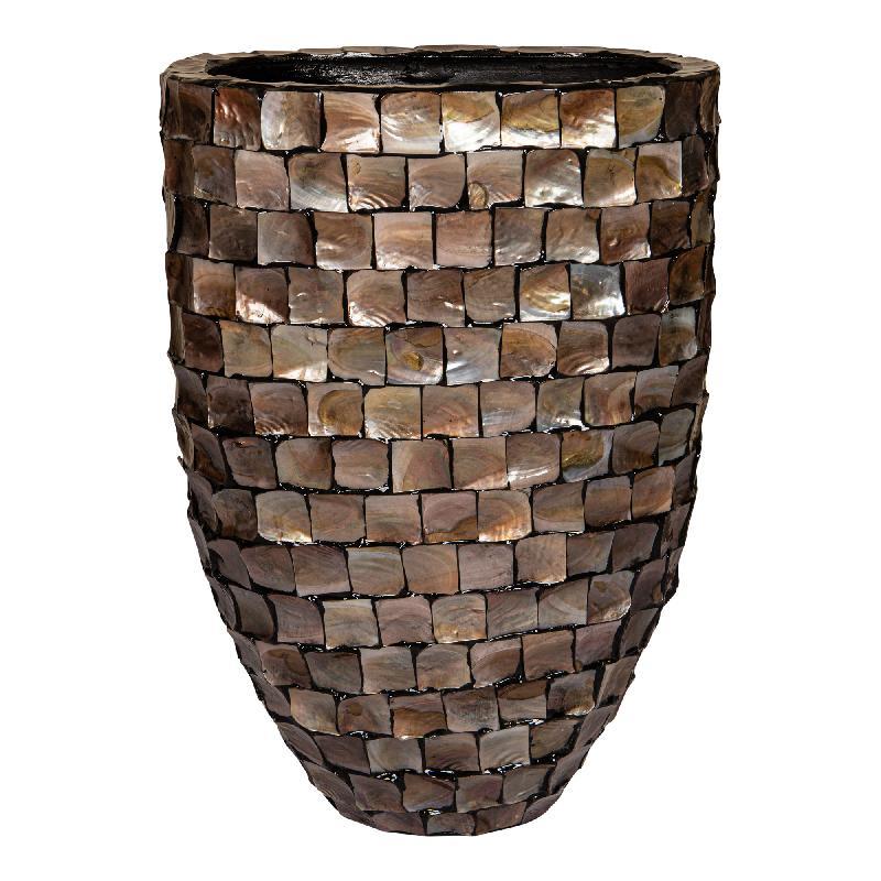 PTMD Bloempot Daven - 42x28x61 cm - Polyester - Brons