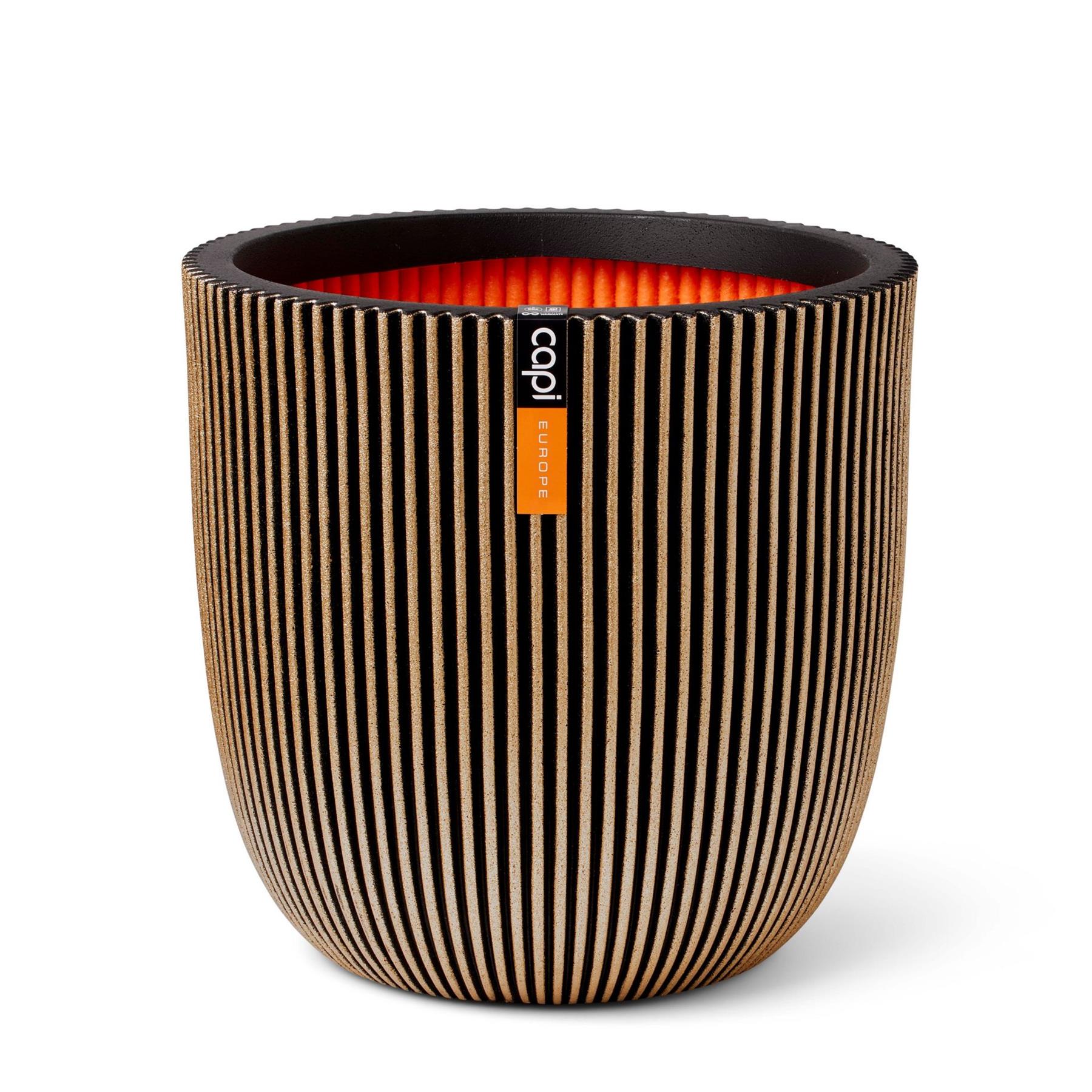 Capi Europe Bloempot bol Groove NL - 54x52 - Goud