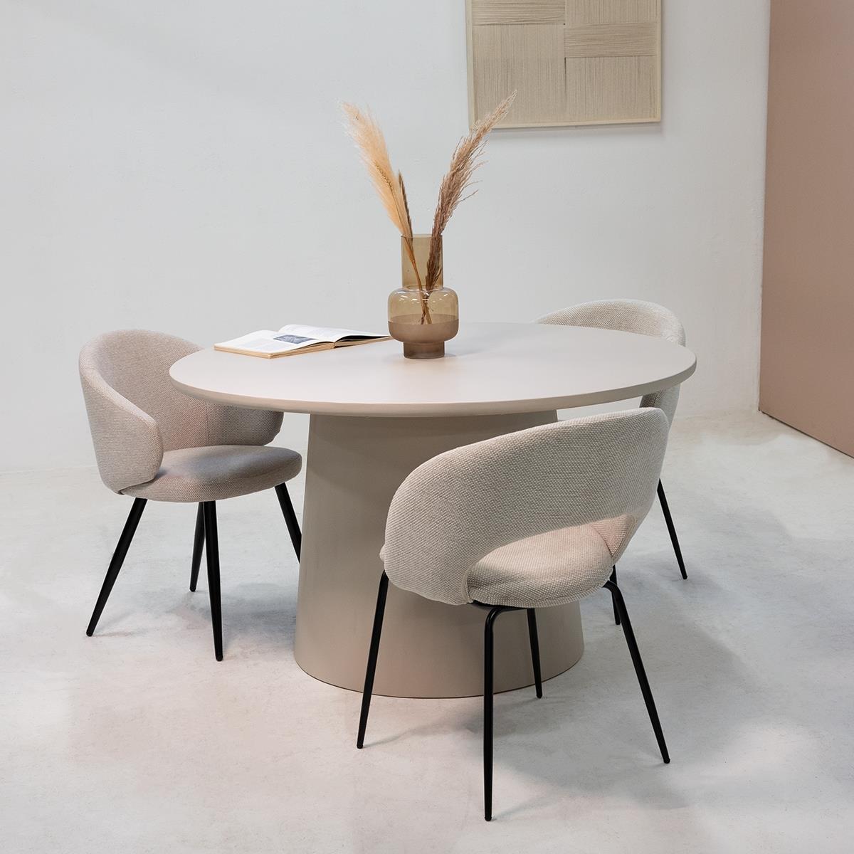 Giga Meubel - Eettafel Dani Rond Betonlook Ø130cm